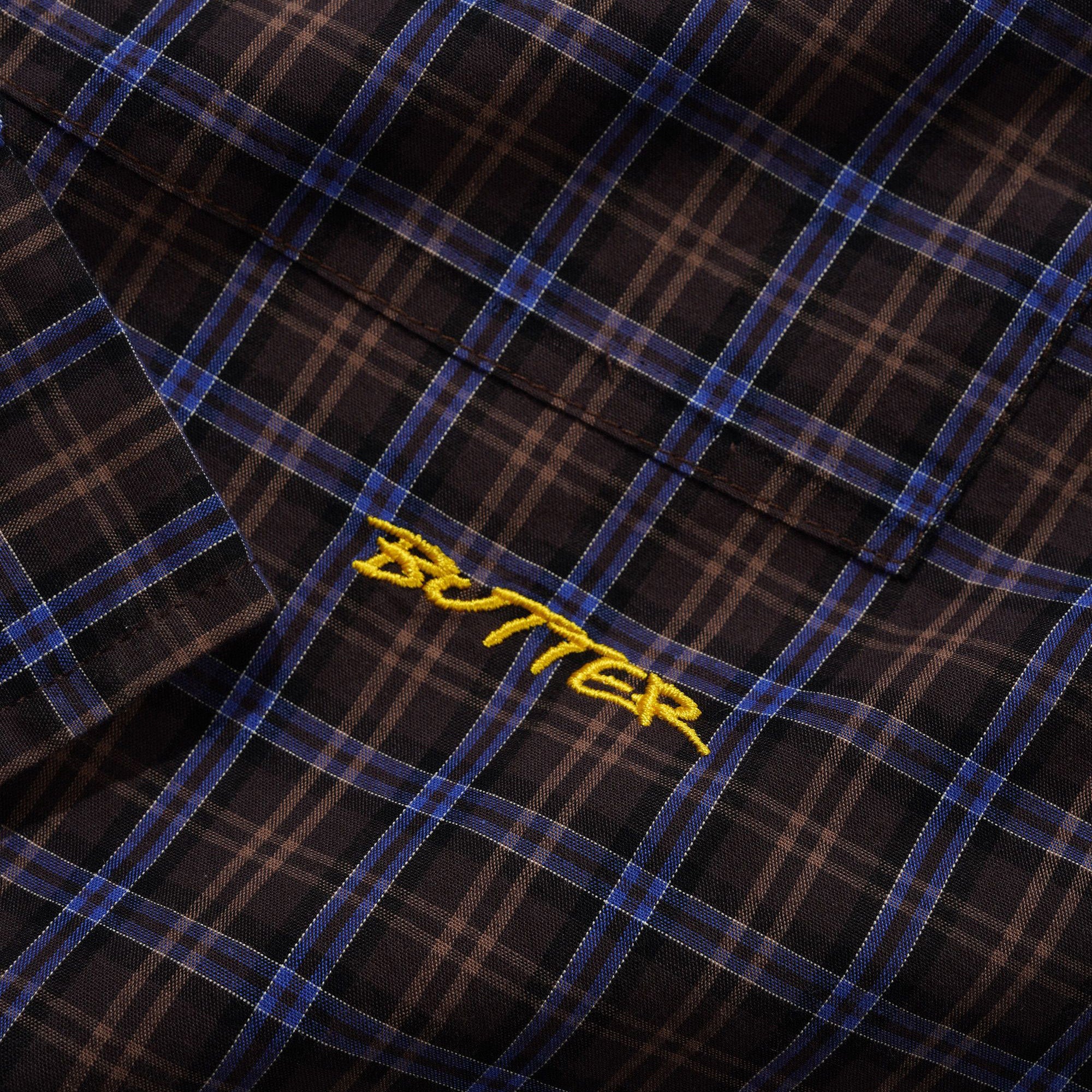 Butter Goods | Plaid Shirt Brown/Cobalt | Maplestore