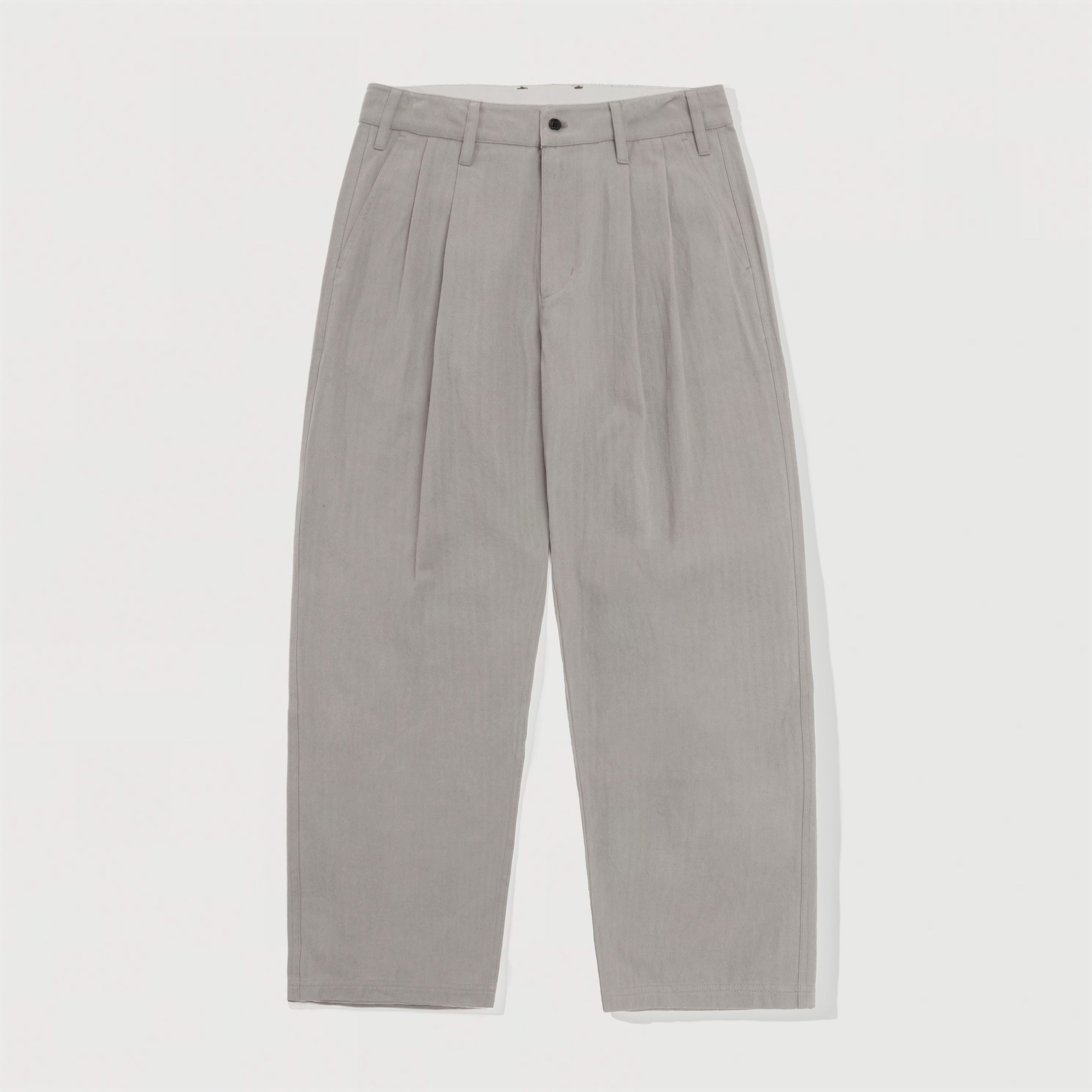 Butter Goods | Pleated Trousers Washed Light Grey | Maplestore