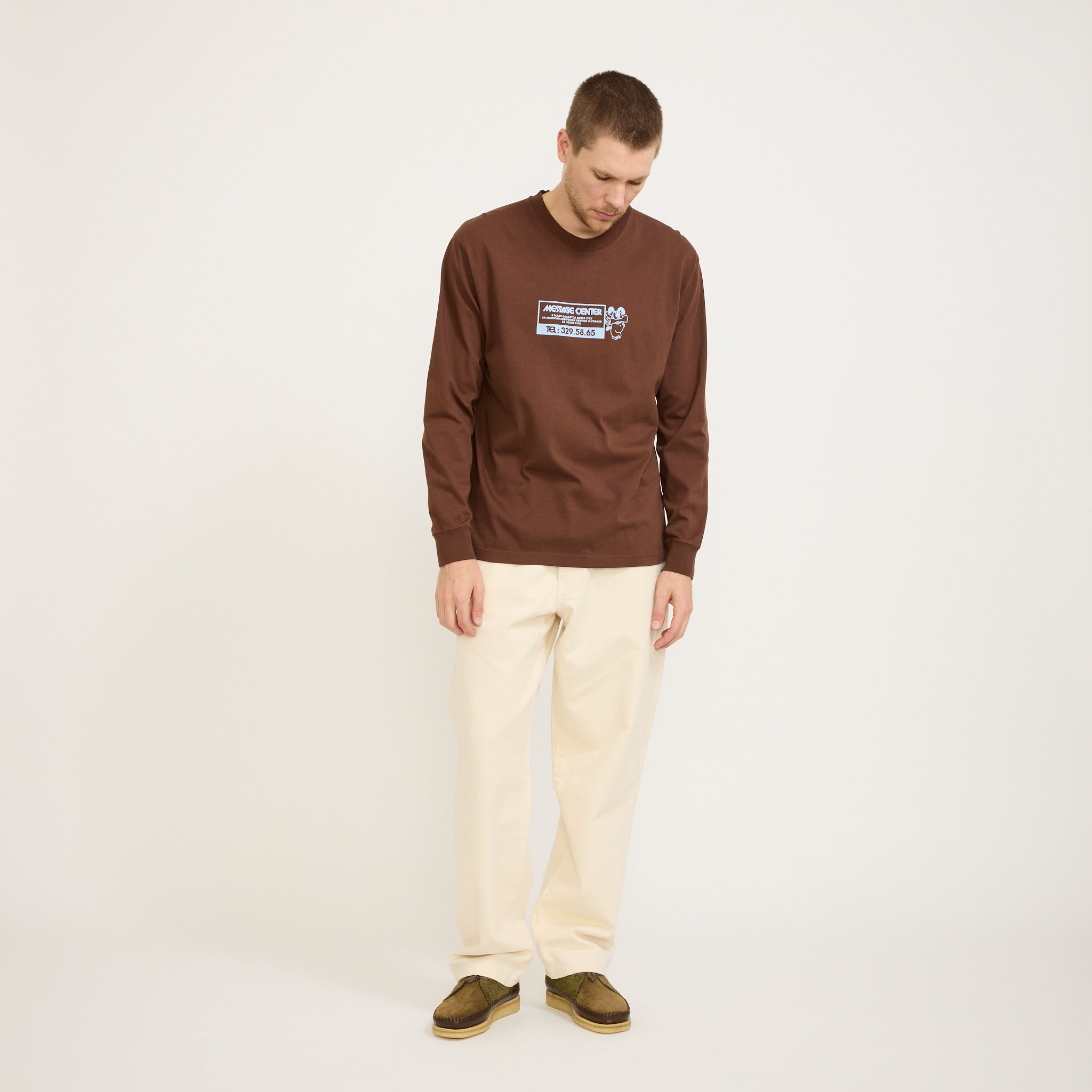 Reception | LS Tee Message Choco Brown | Maplestore