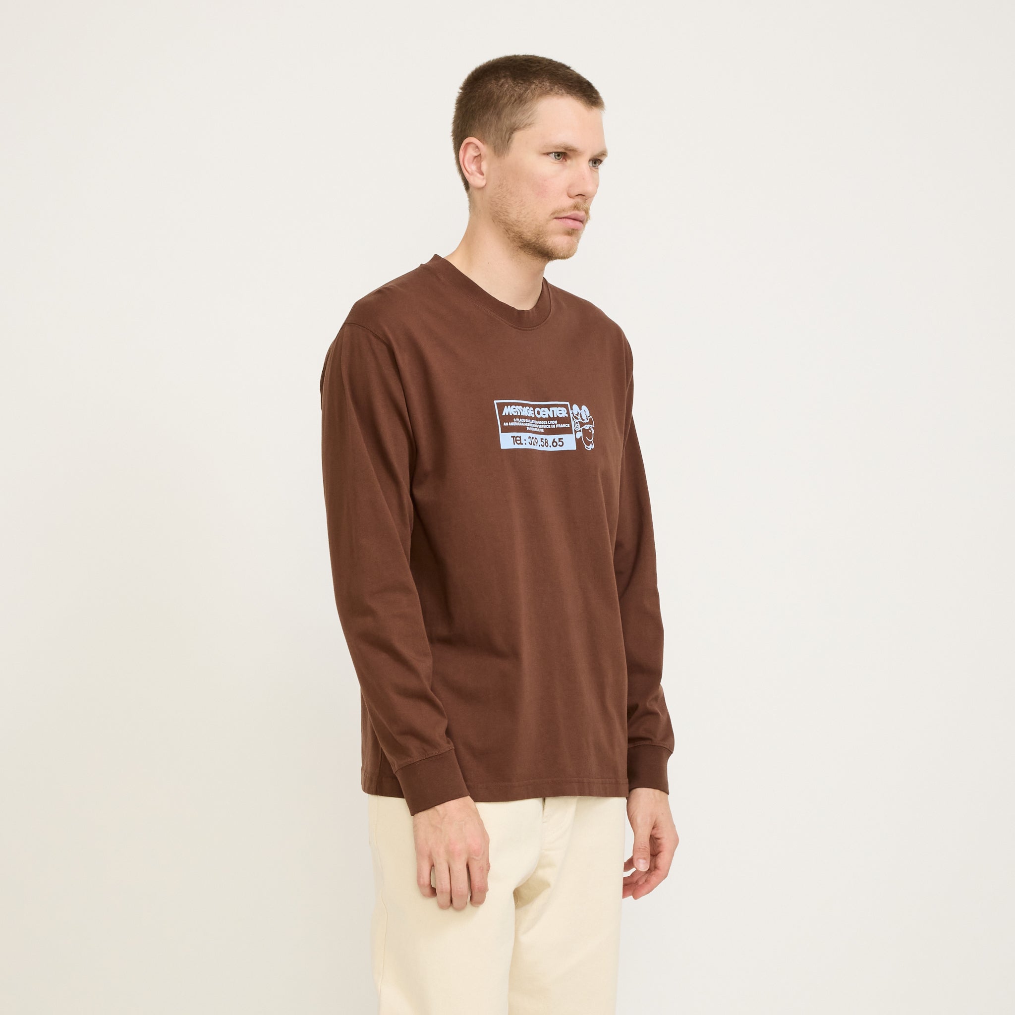 Reception | LS Tee Message Choco Brown | Maplestore