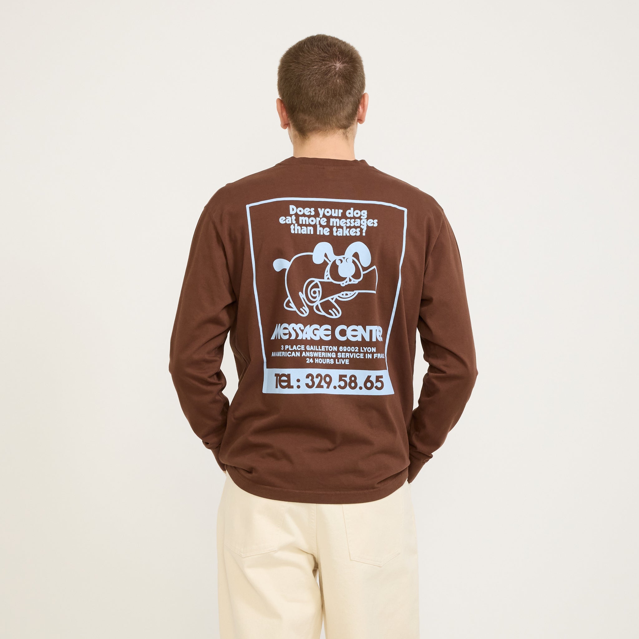Reception | LS Tee Message Choco Brown | Maplestore