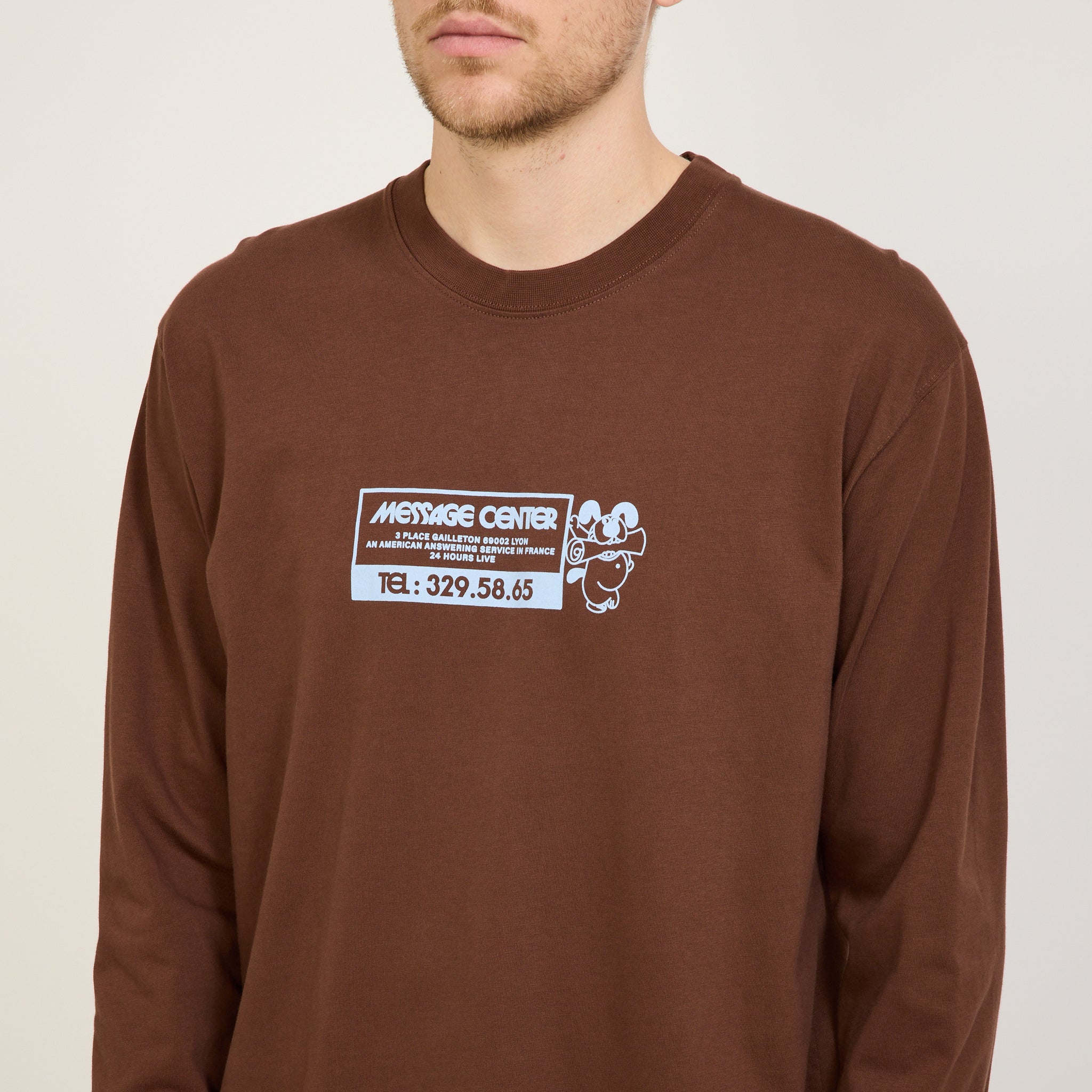 Reception | LS Tee Message Choco Brown | Maplestore