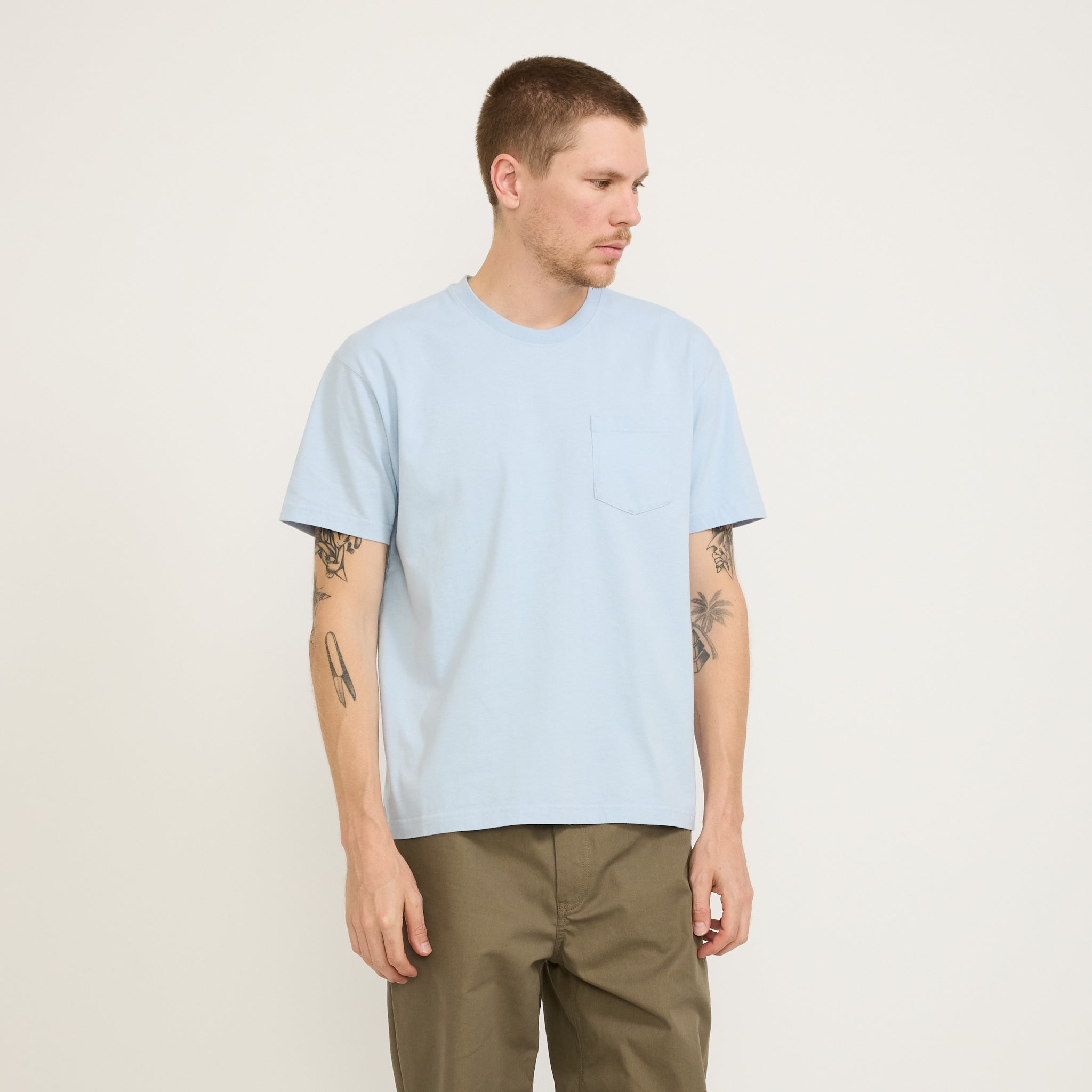 Reception | SS Pocket Tee Fuming Ice Blue | Maplestore