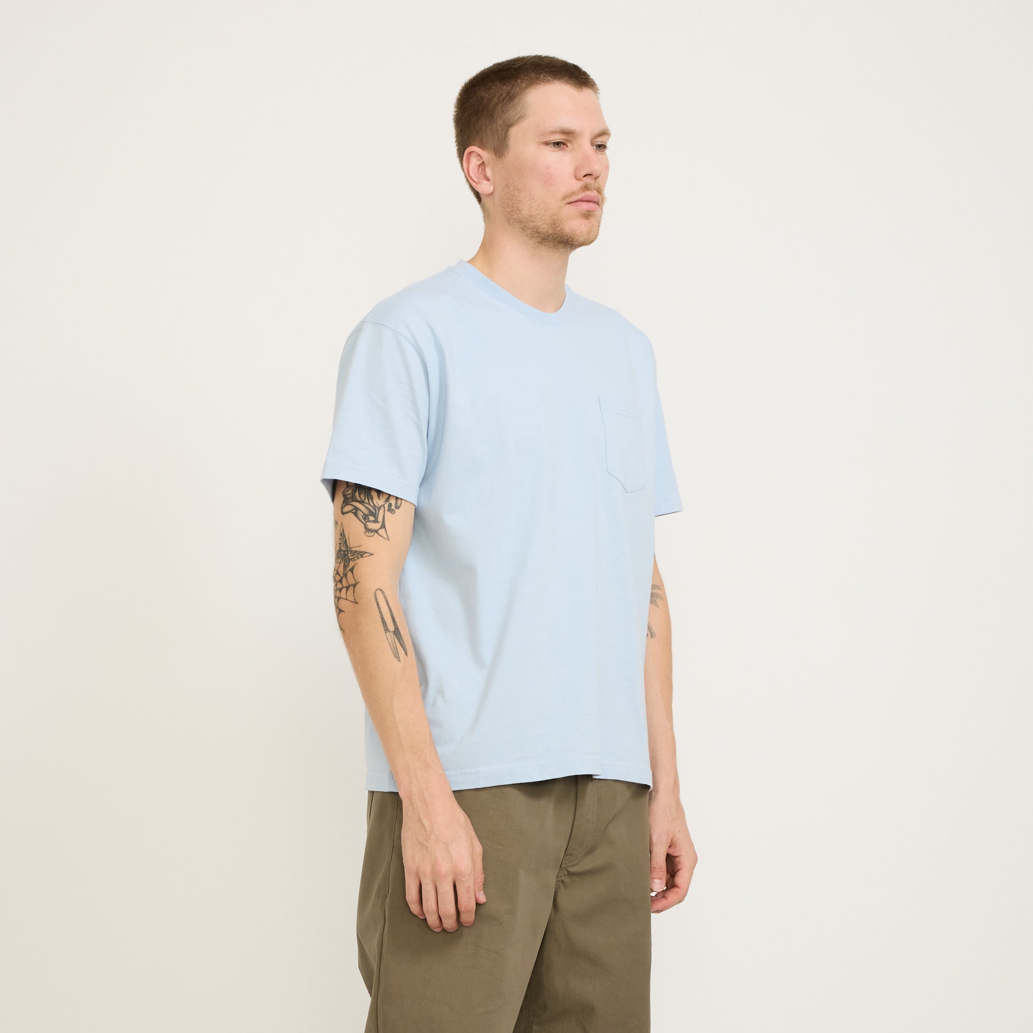 Reception | SS Pocket Tee Fuming Ice Blue | Maplestore
