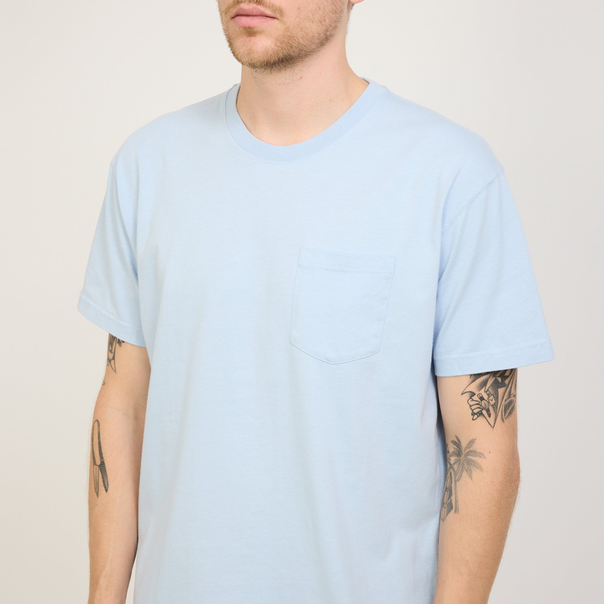 Reception | SS Pocket Tee Fuming Ice Blue | Maplestore