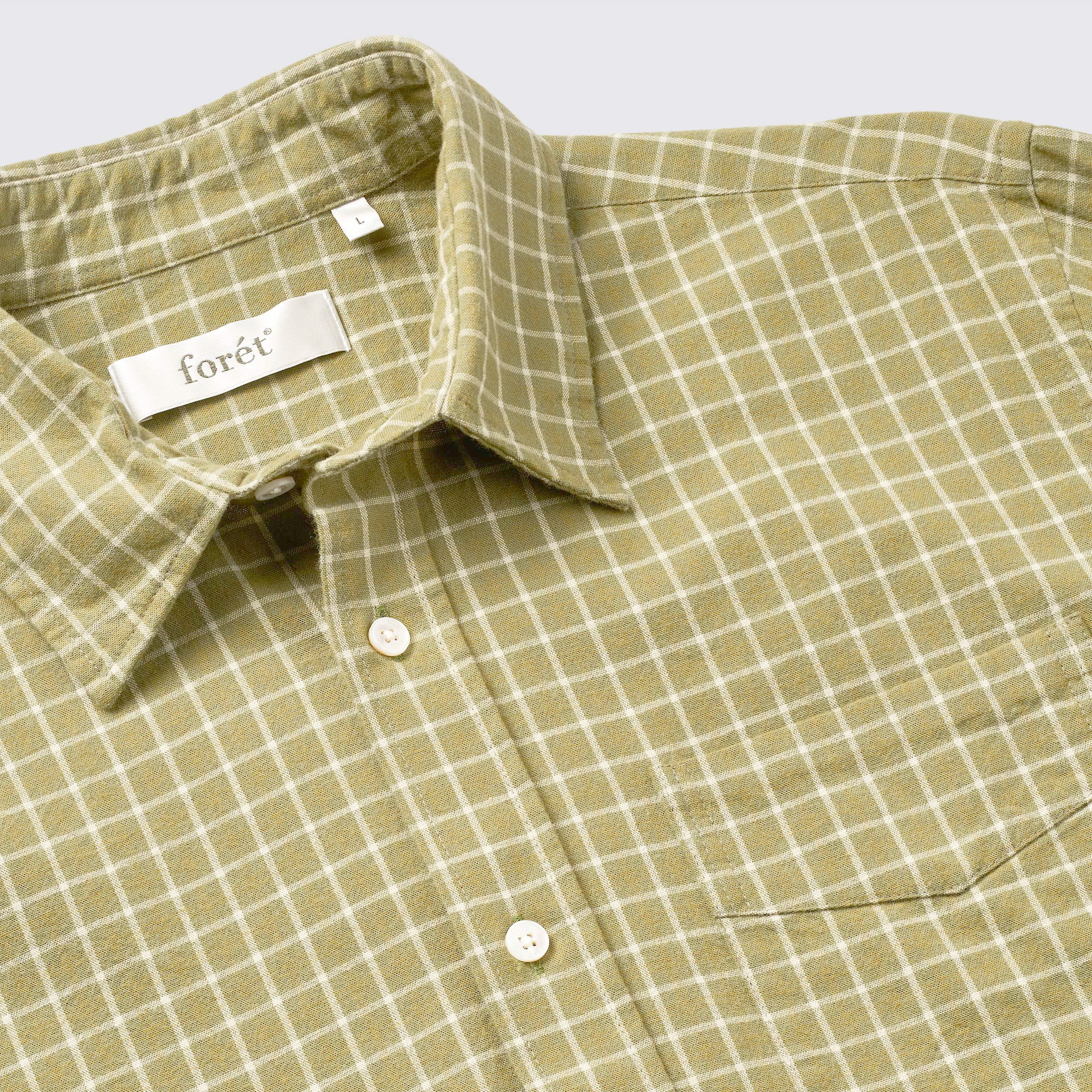 Ridge Flannel Regular Fit Check Shirt Thyme Check