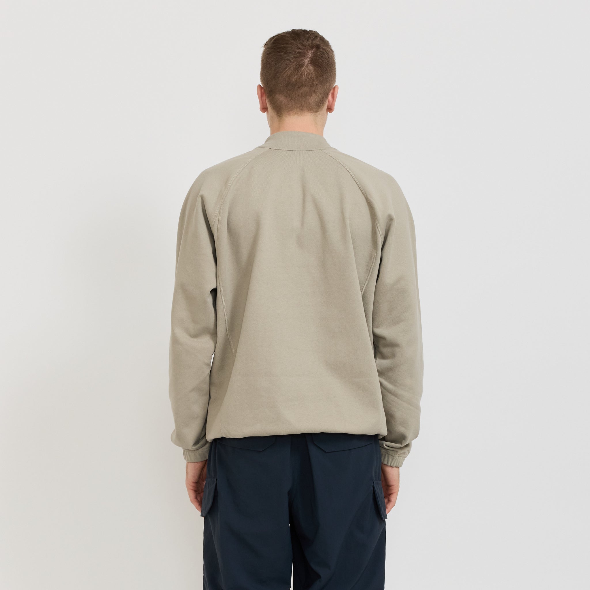 Heavy Half Zip Sweat Taupe