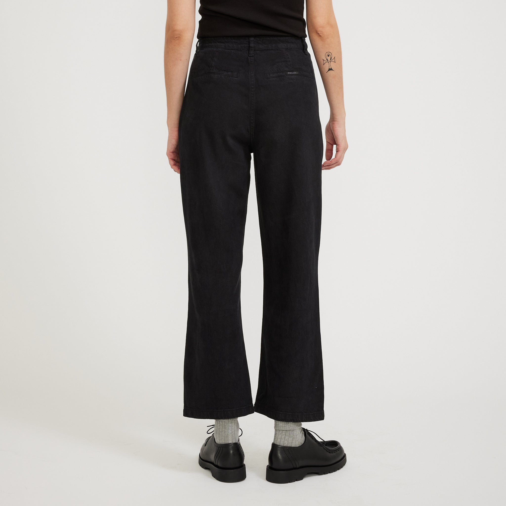 Chloe Pleat Pant Lyocell Jet Black