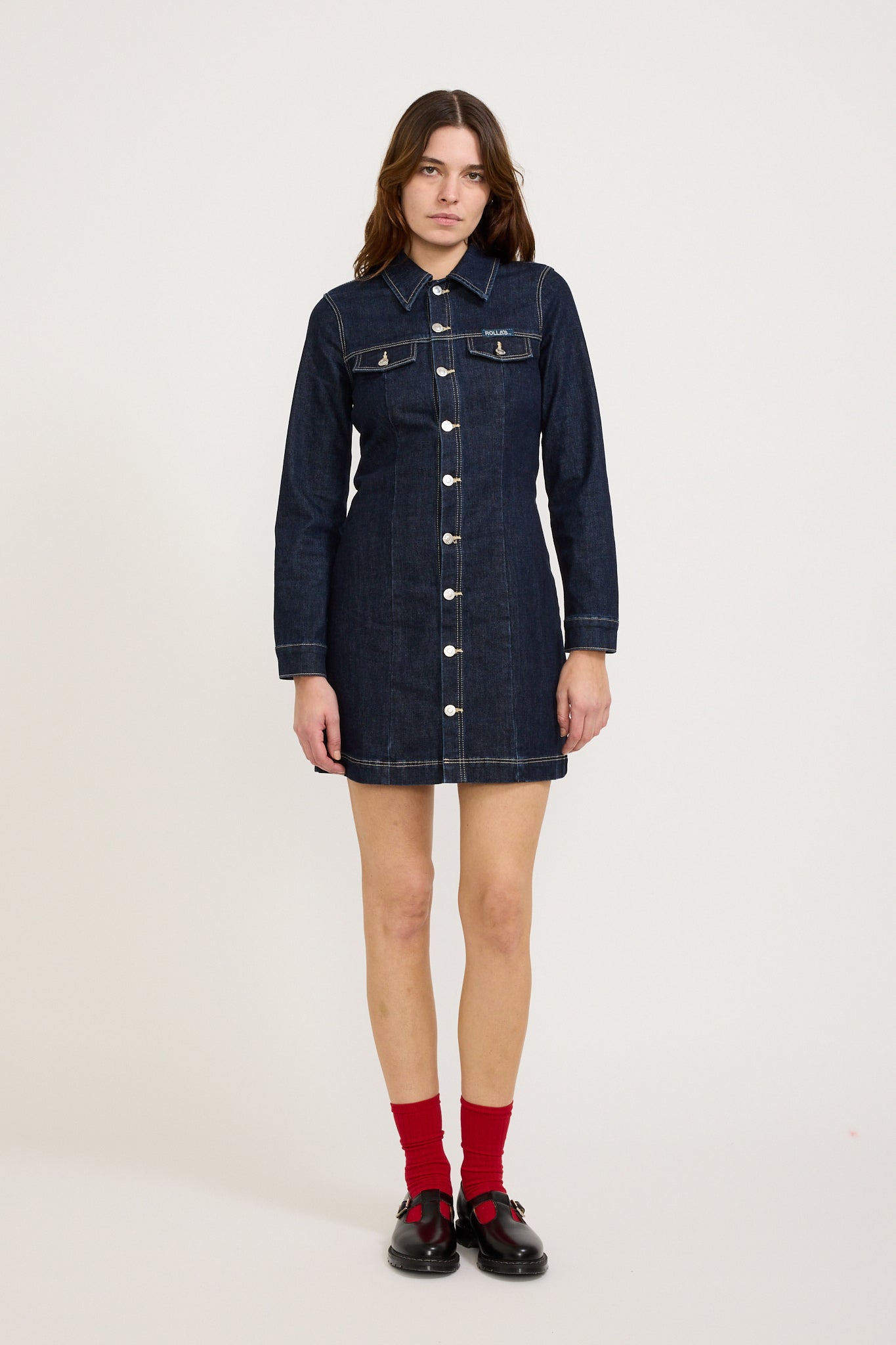 Rollas | Morgan Dress Alice Dark Denim | Maplestore