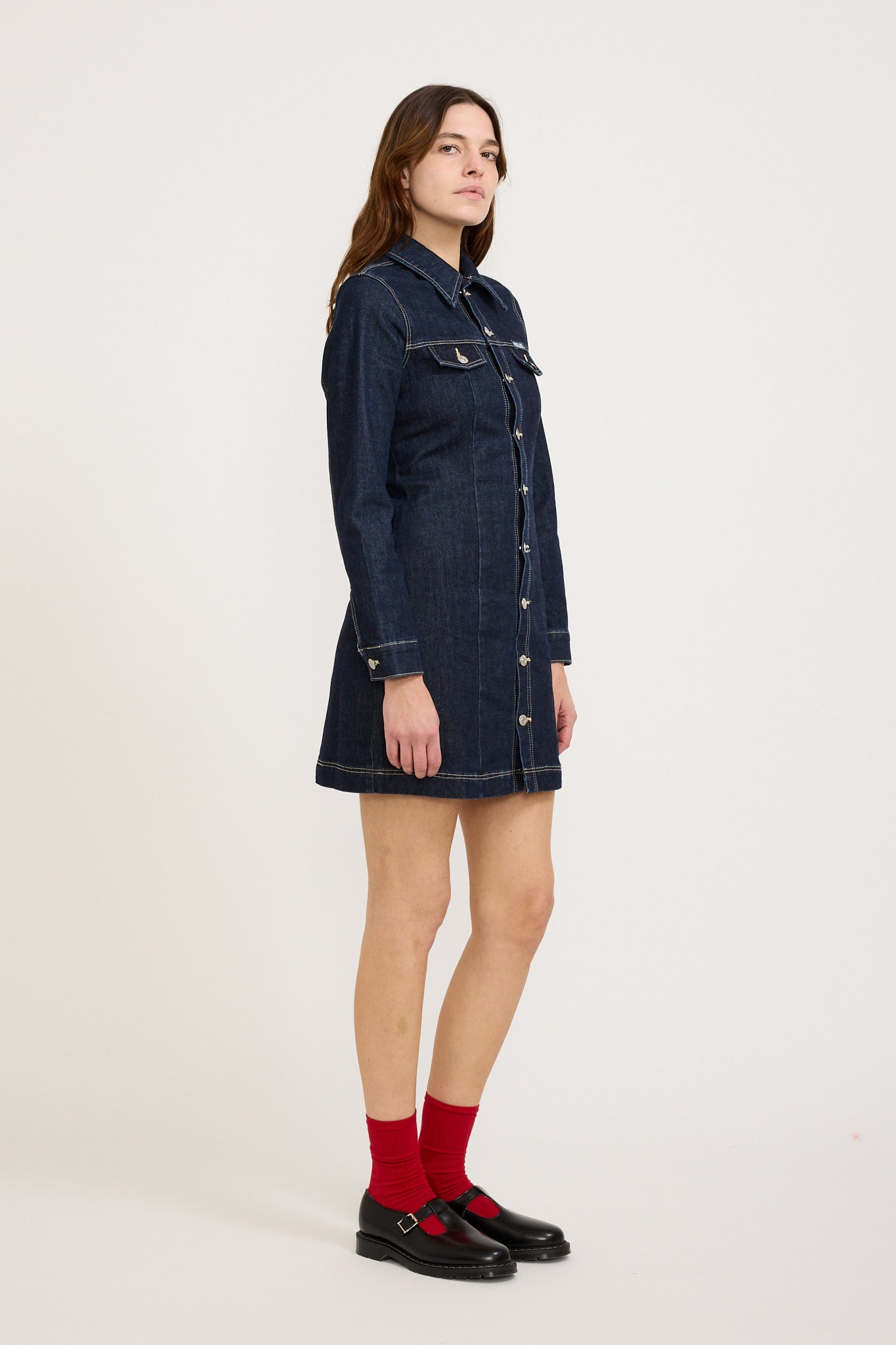 Rollas | Morgan Dress Alice Dark Denim | Maplestore