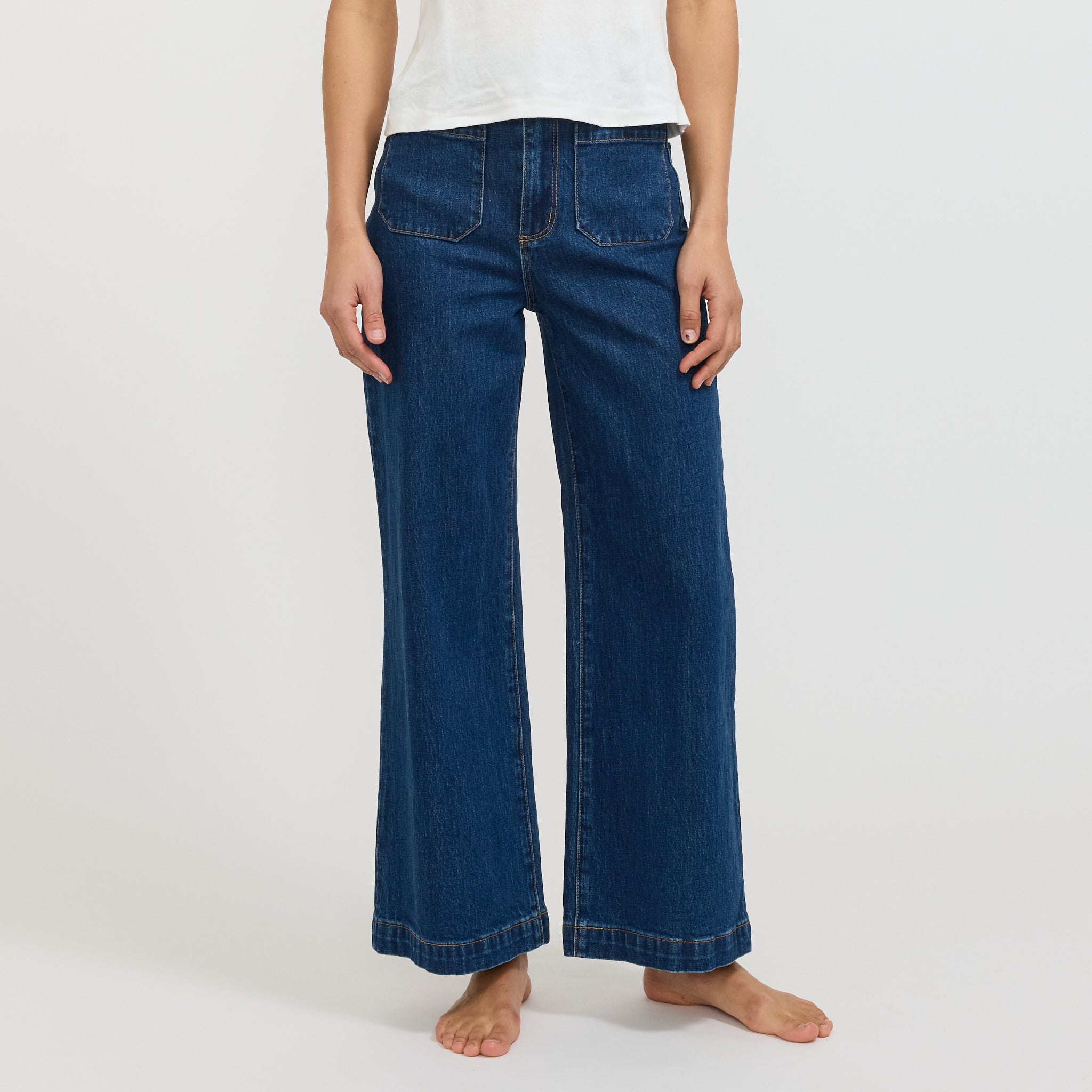 Rollas | Sailor Jean Eco Ruby Organic Dark Blue | Maplestore