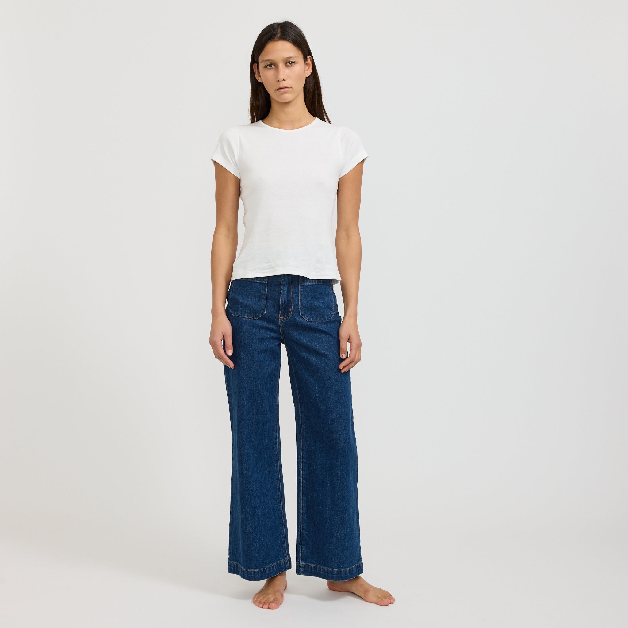 Rollas | Sailor Jean Eco Ruby Organic Dark Blue | Maplestore
