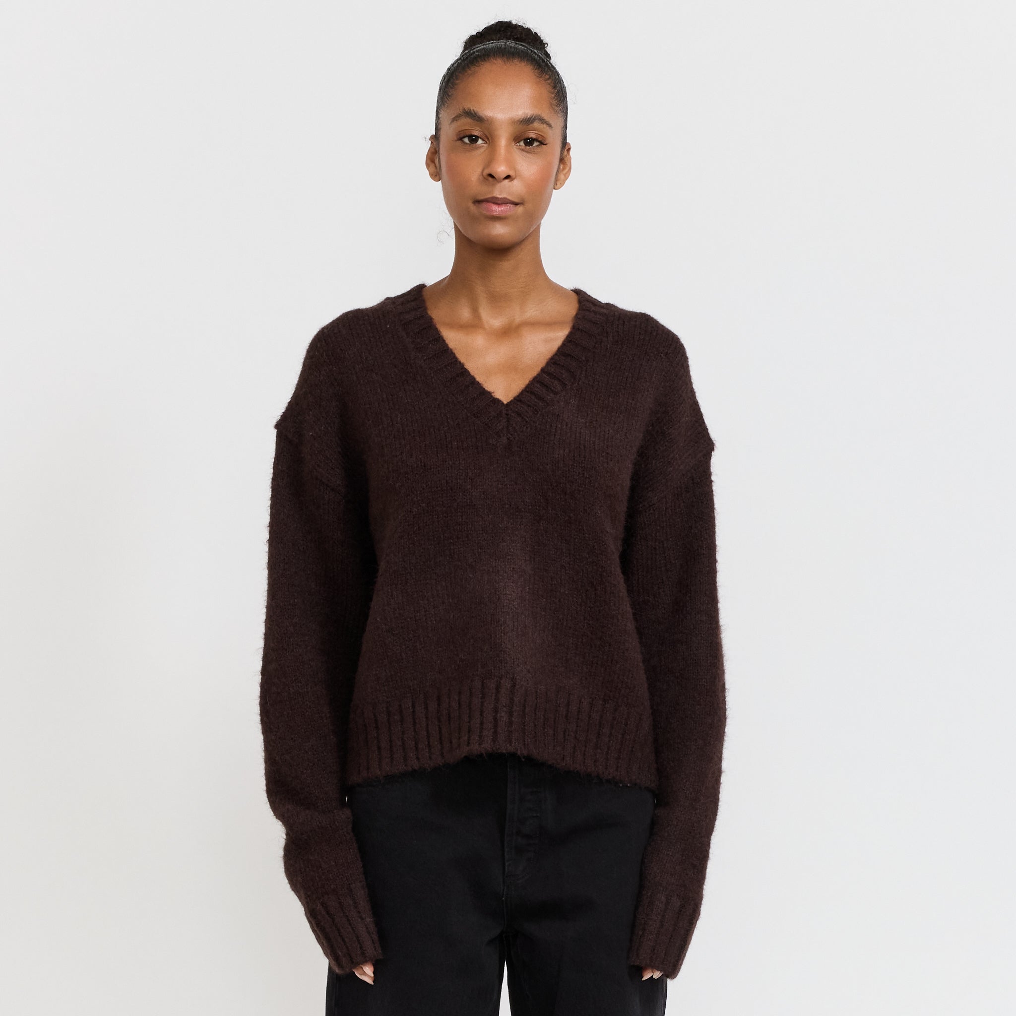 Tomboy V-Neck Knit Espresso