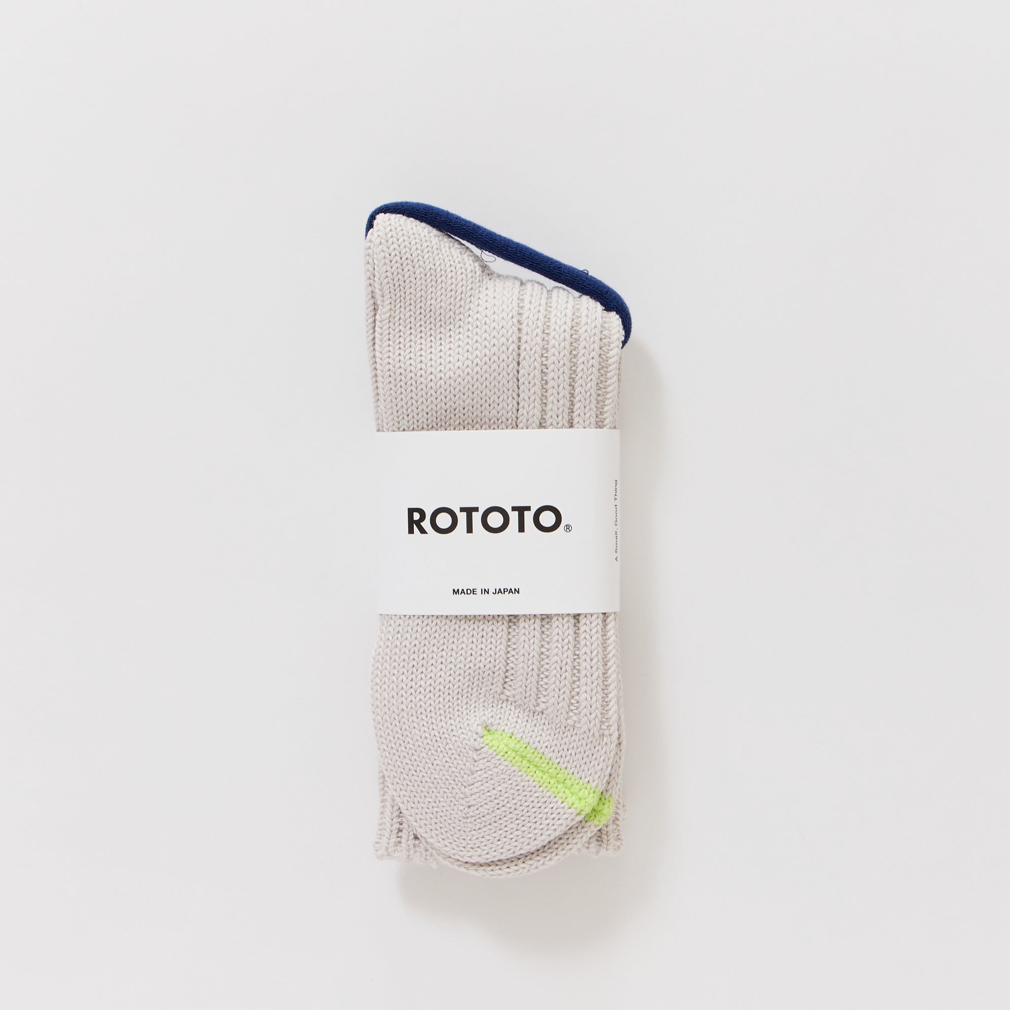 Chunky Ribbed Crew Socks Pale Grey