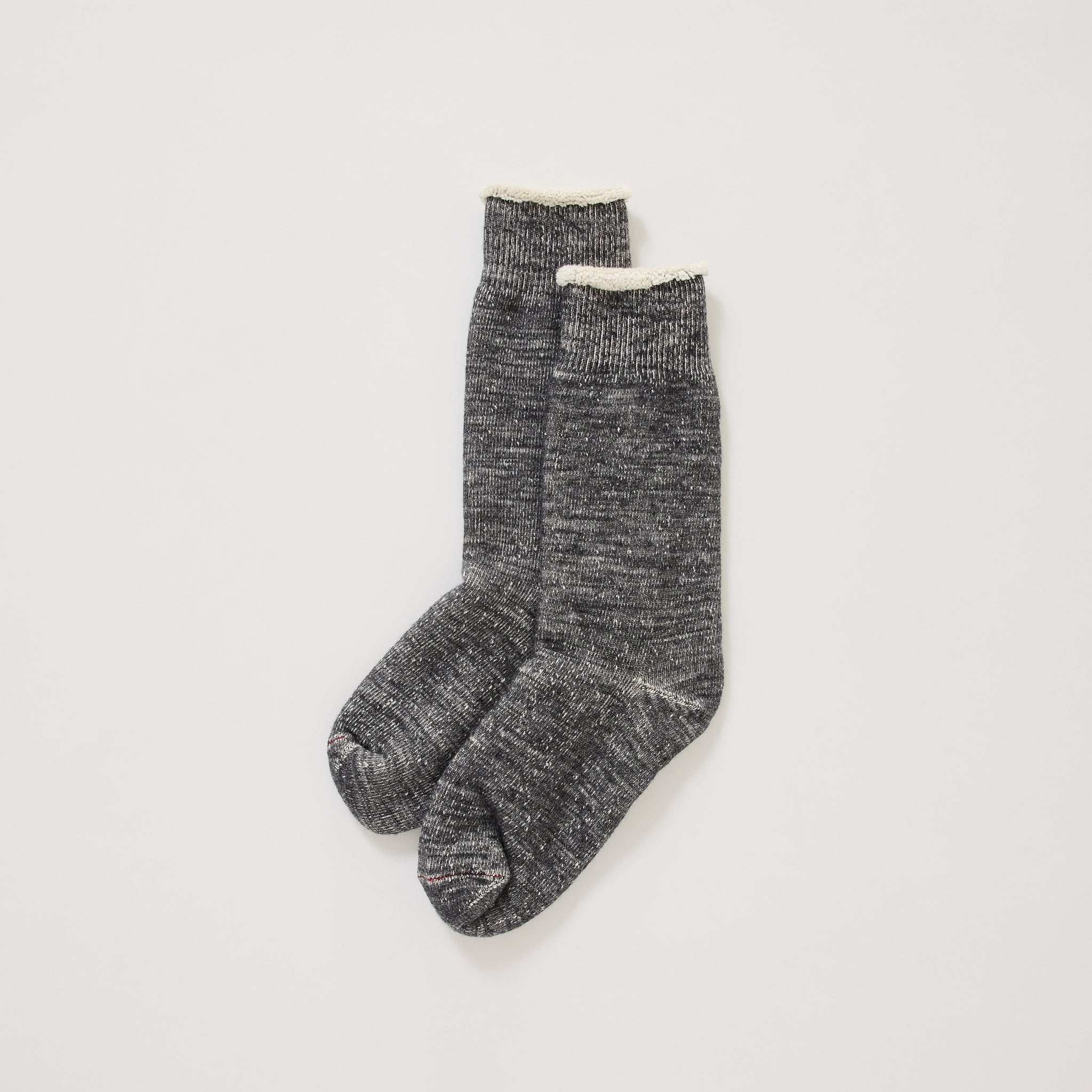 Rototo | Double Face Crew Socks Charcoal | Maplestore