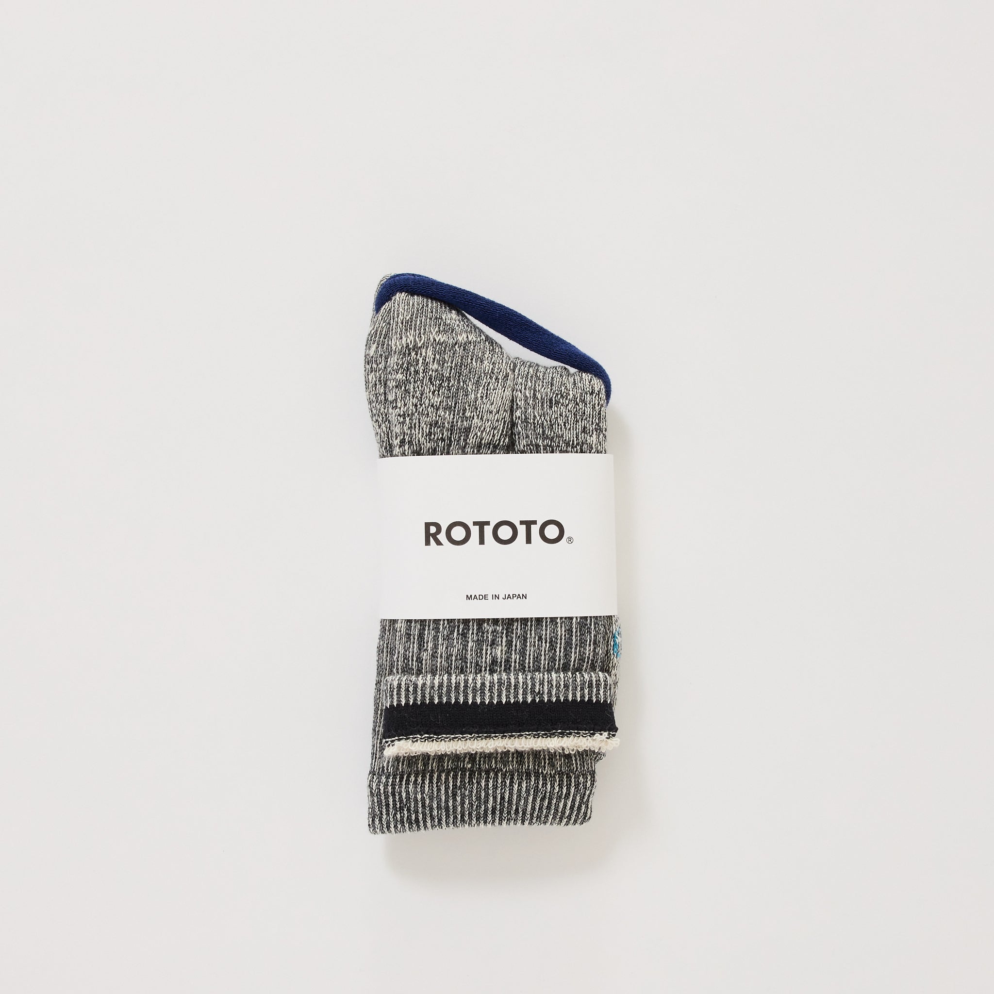 Double Face Mini Crew Socks Black