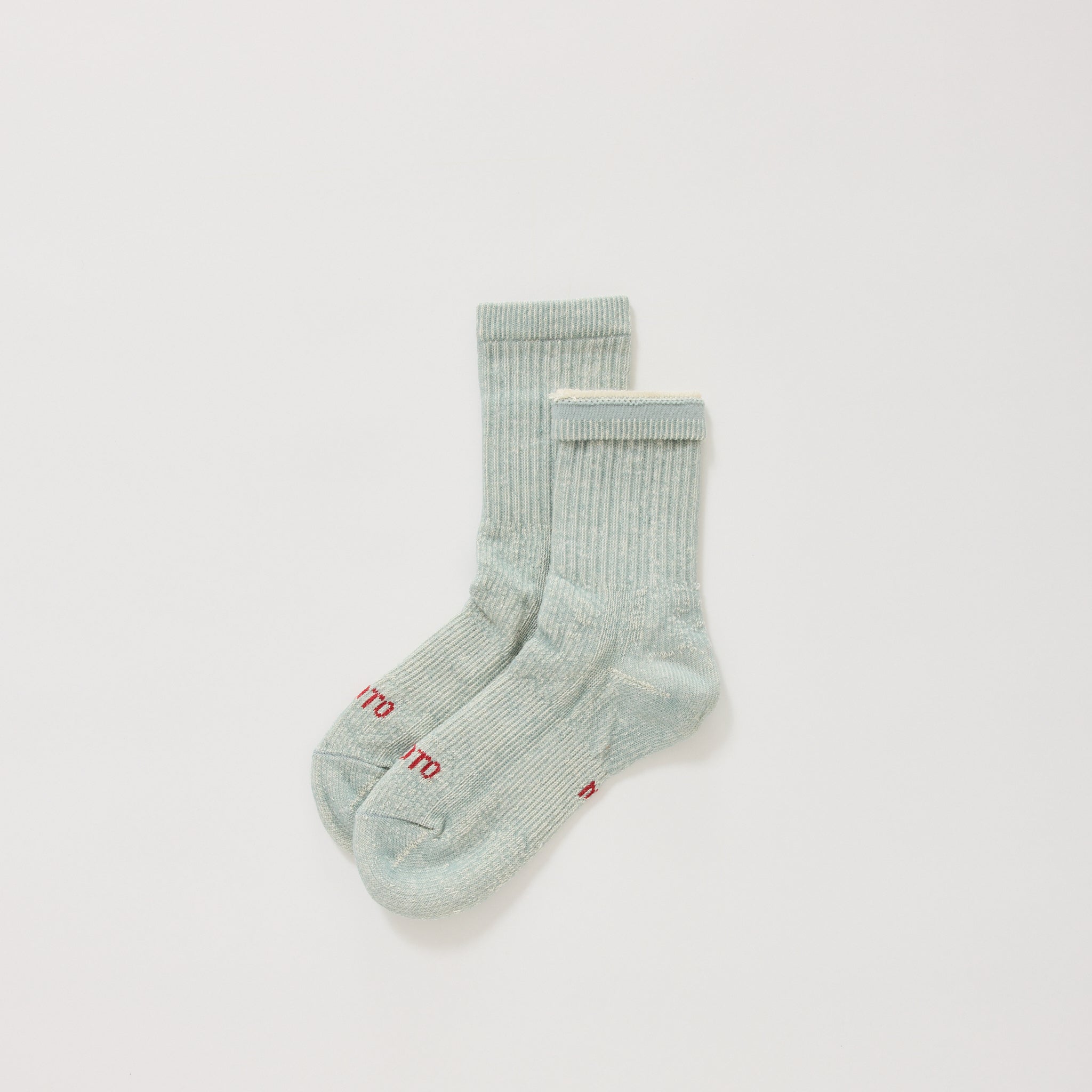Rototo | Double Face Mini Crew Socks Light Blue | Maplestore