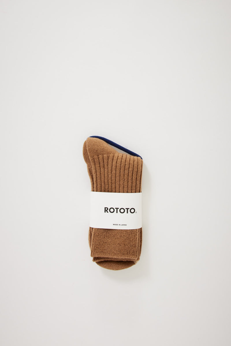 Rototo Merino Lambs Wool Stripe Camel Maplestore