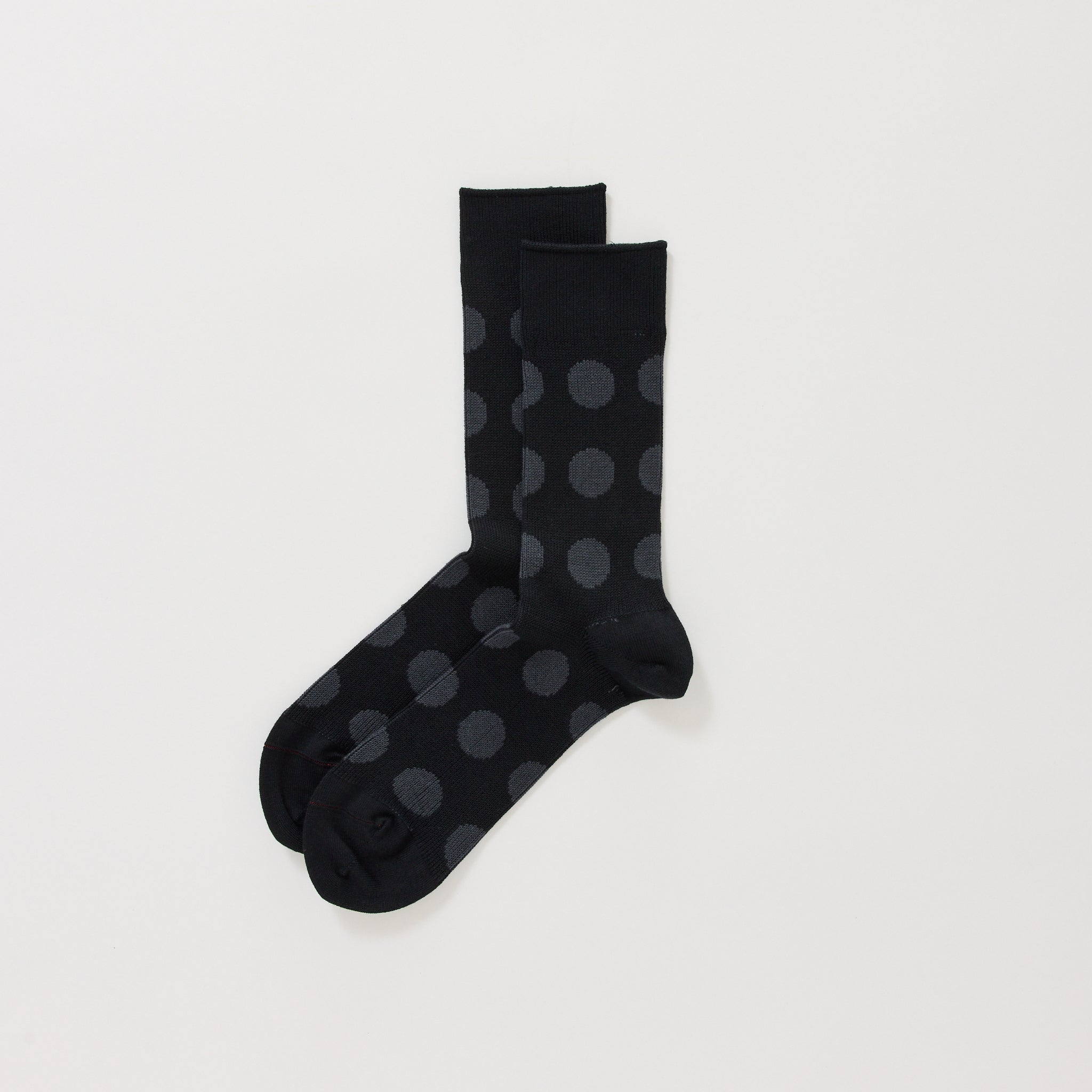 Porthole Dot Socks Black/Charcoal