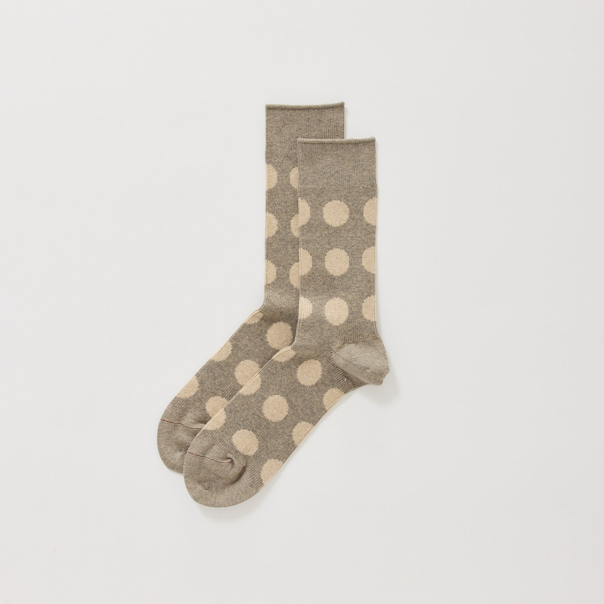 Porthole Dot Socks Greige/Light Beige