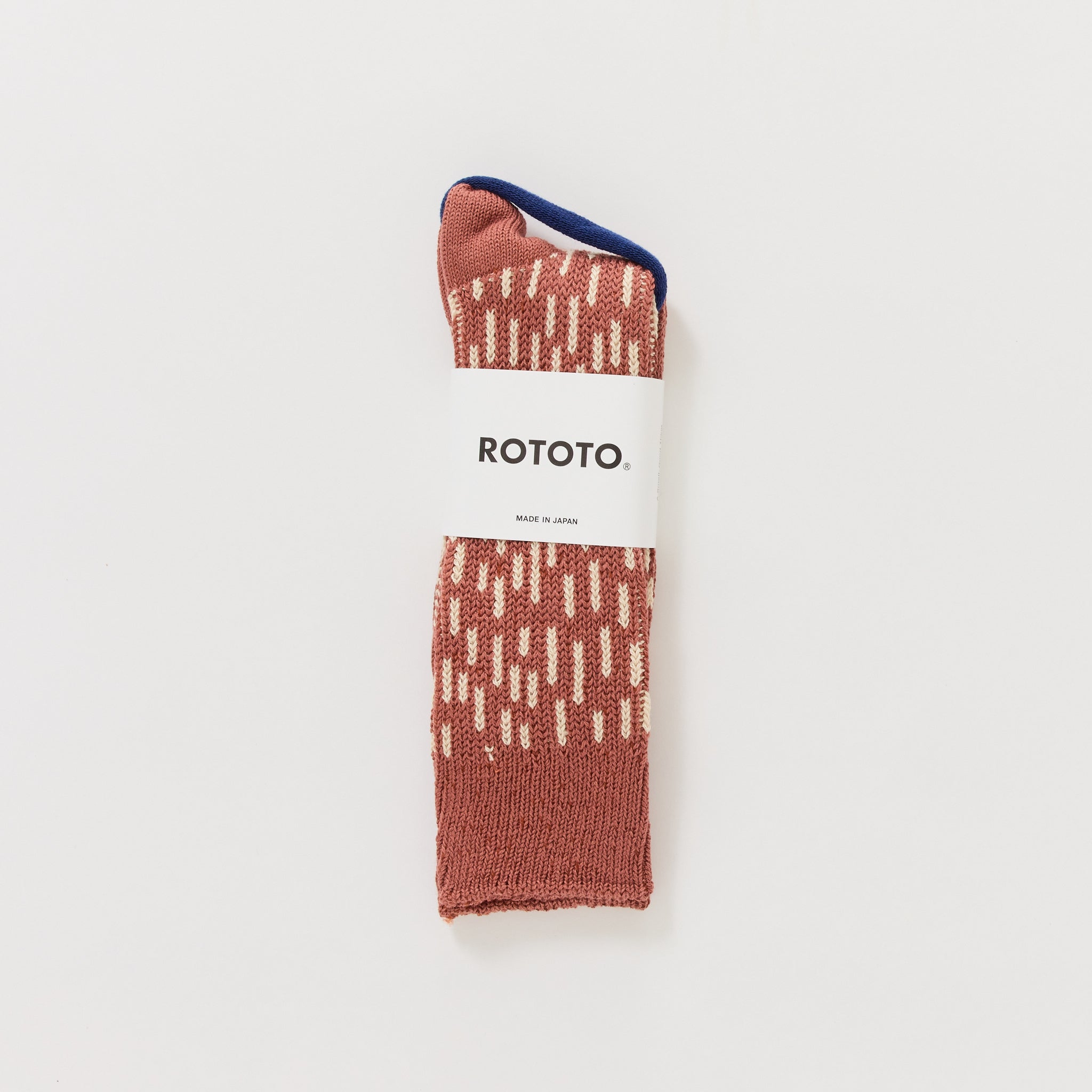 Rain Drop Crew Socks Garnet/Ivory