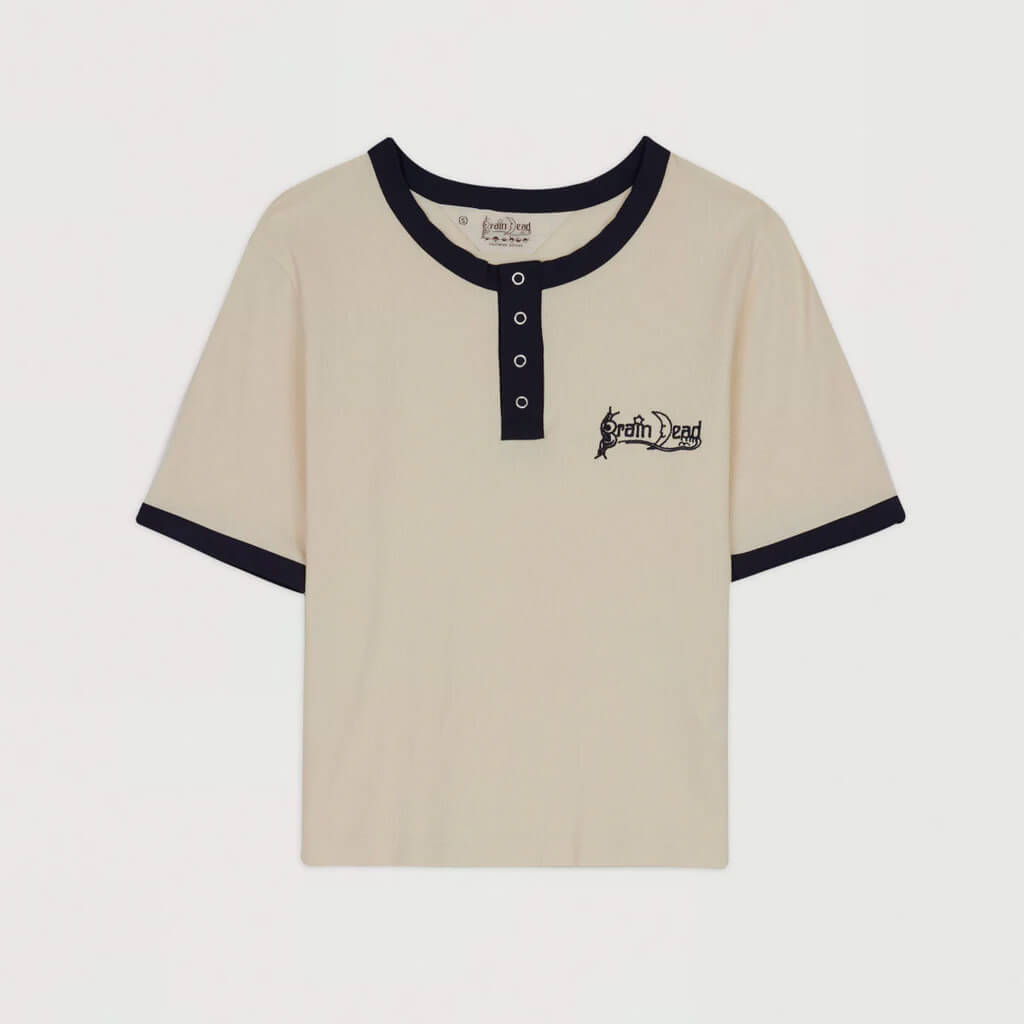 Brain Dead | Ribbed Henley Natural | Maplestore