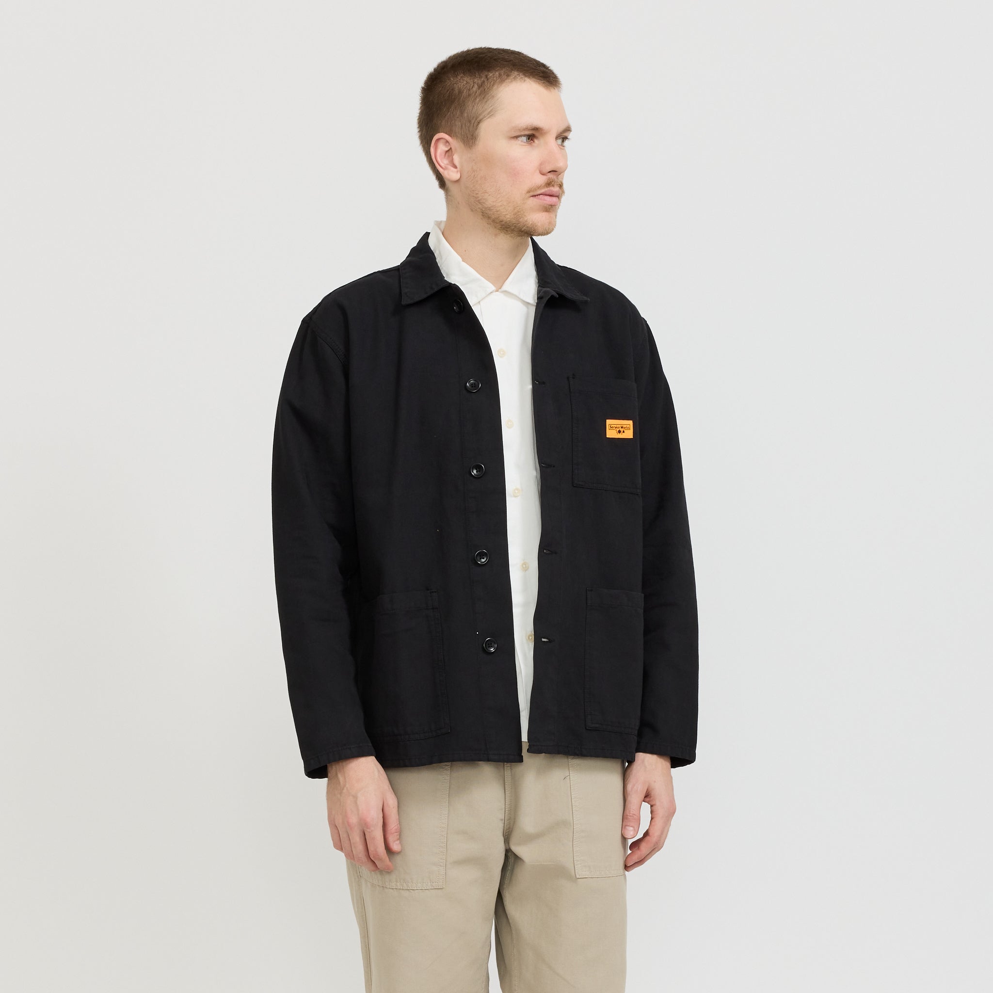 Service Works | Canvas Chore Shirt Black | Maplestore