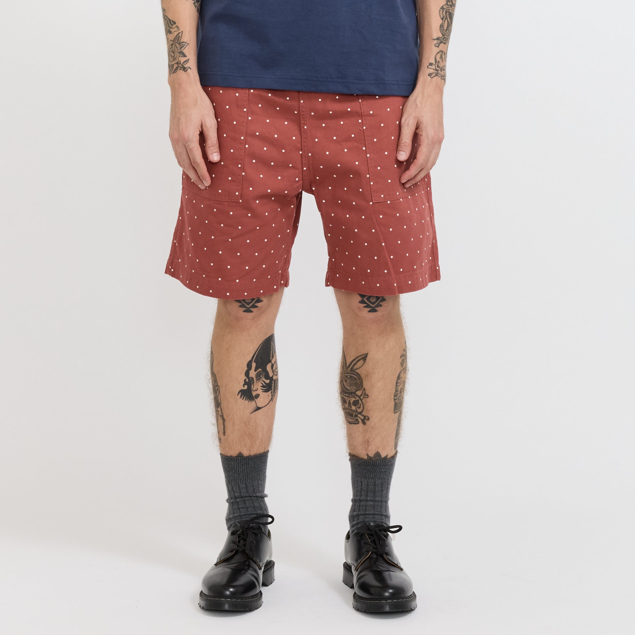 Polka Dot Chef Shorts Clay