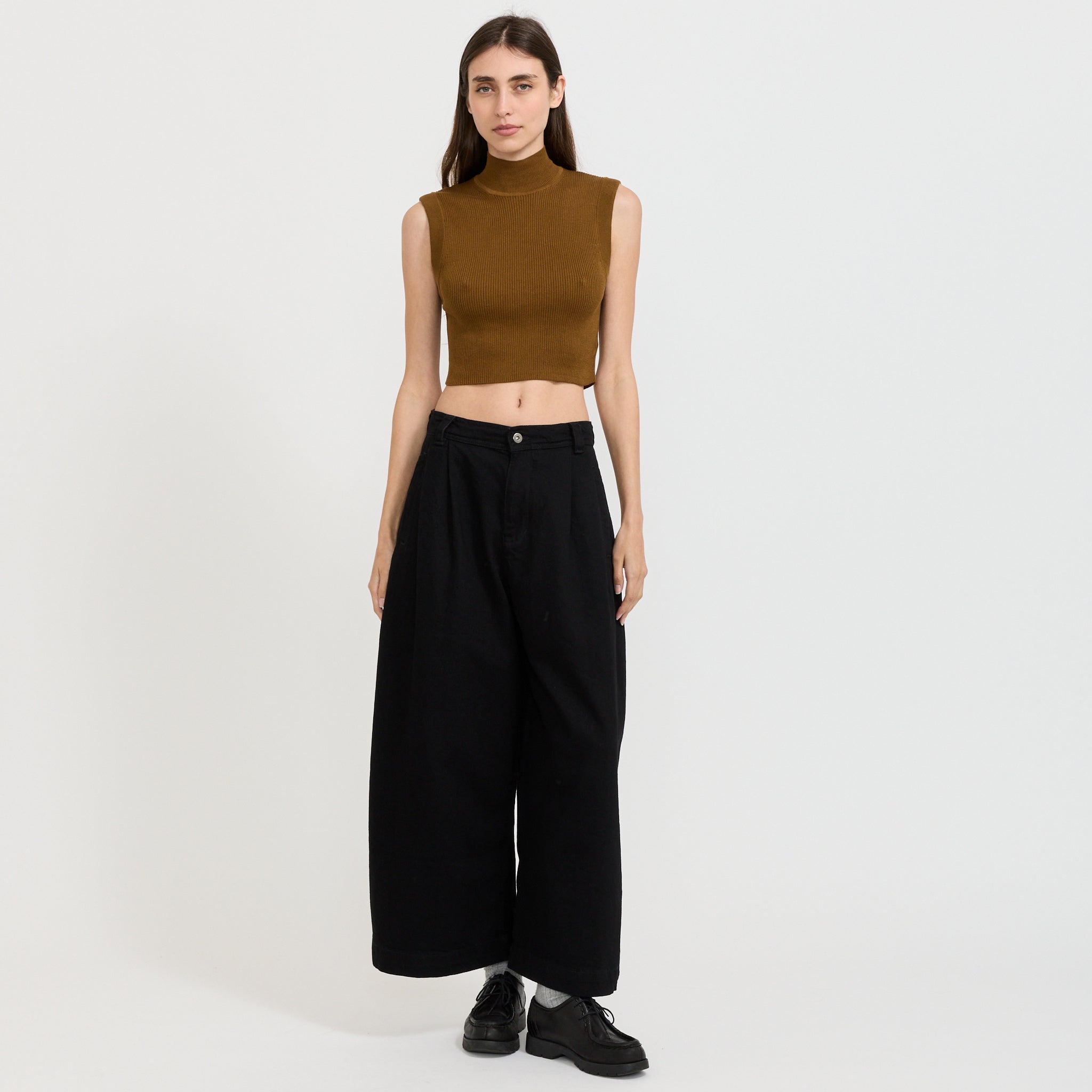 Auriss High Collar Top Bronze