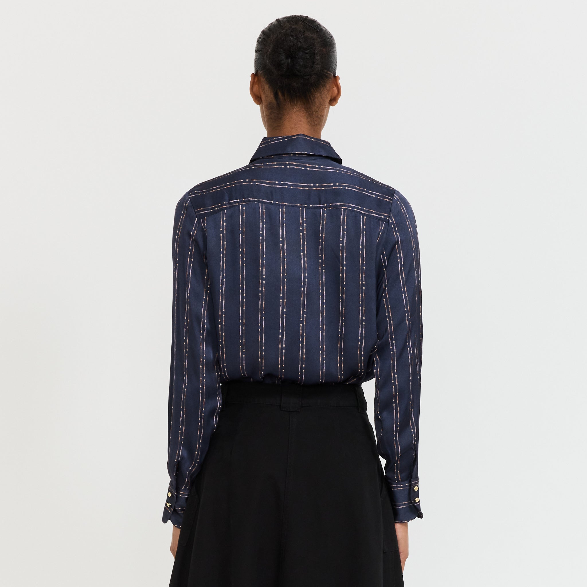 Sessun | Britjet Printed Shirt Navy/Plum Ikat | Maplestore