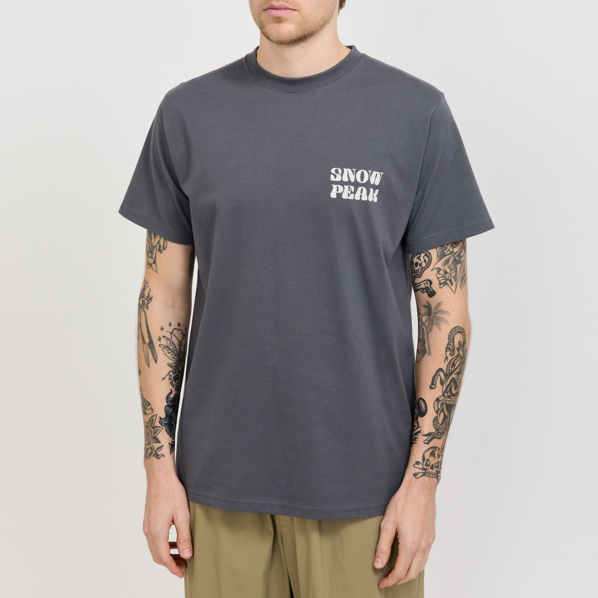 Camping Graphic T-Shirt Charcoal