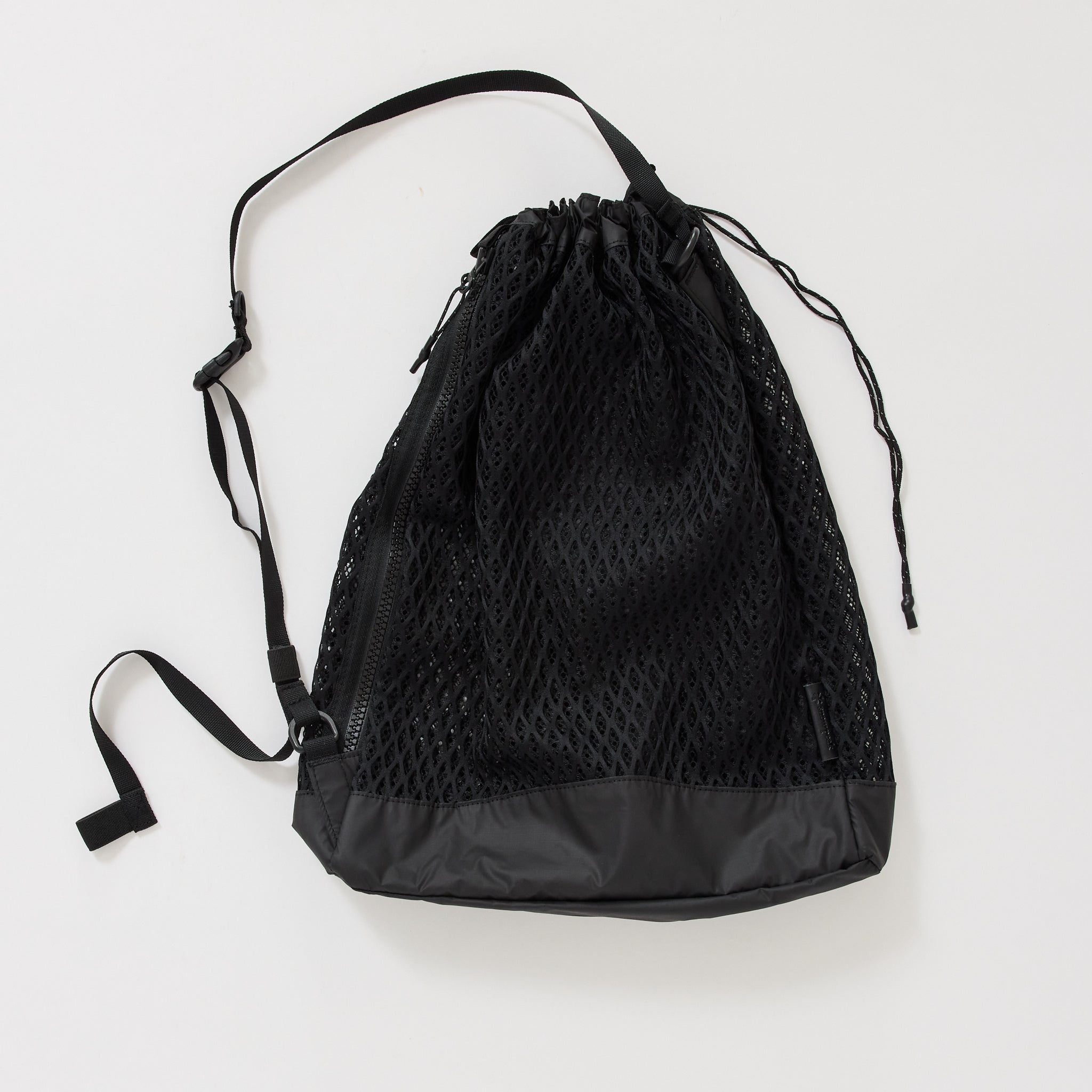 Double Face Mesh Shoulder Bag Black