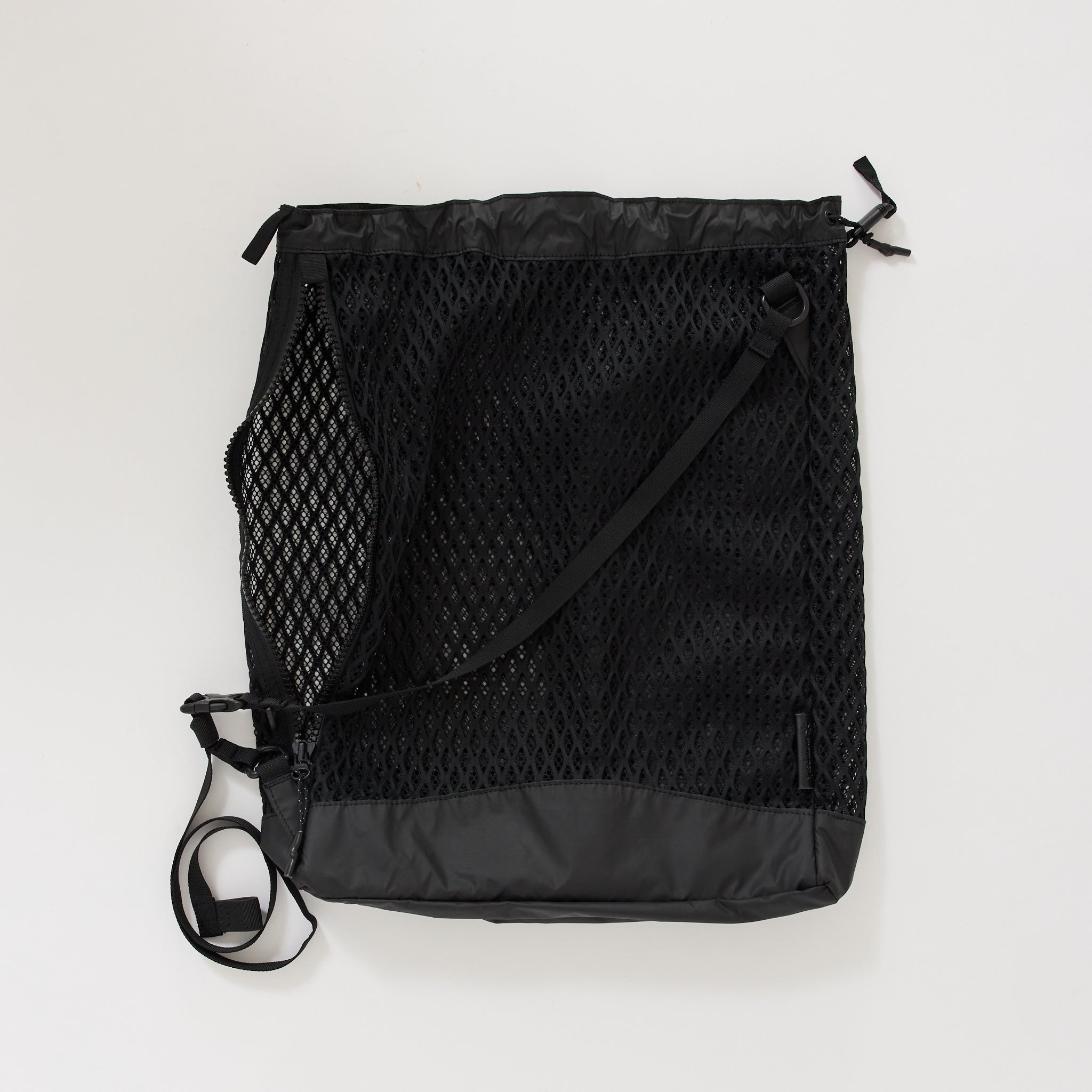 Double Face Mesh Shoulder Bag Black