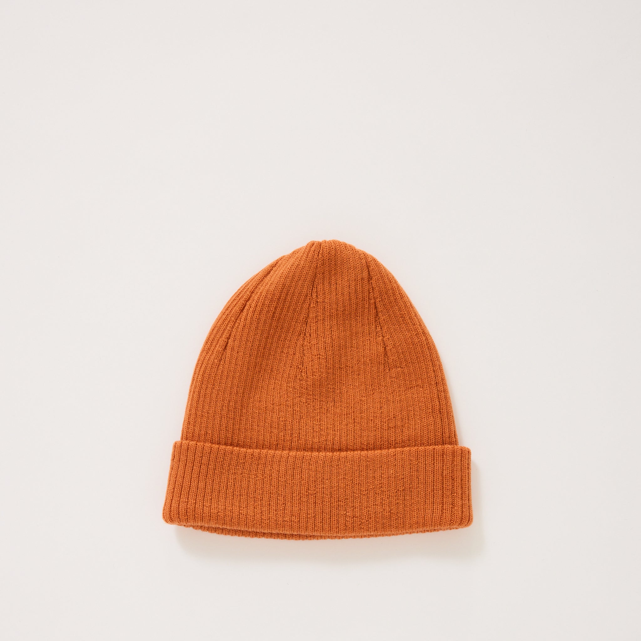 Rib Knit Cap Orange