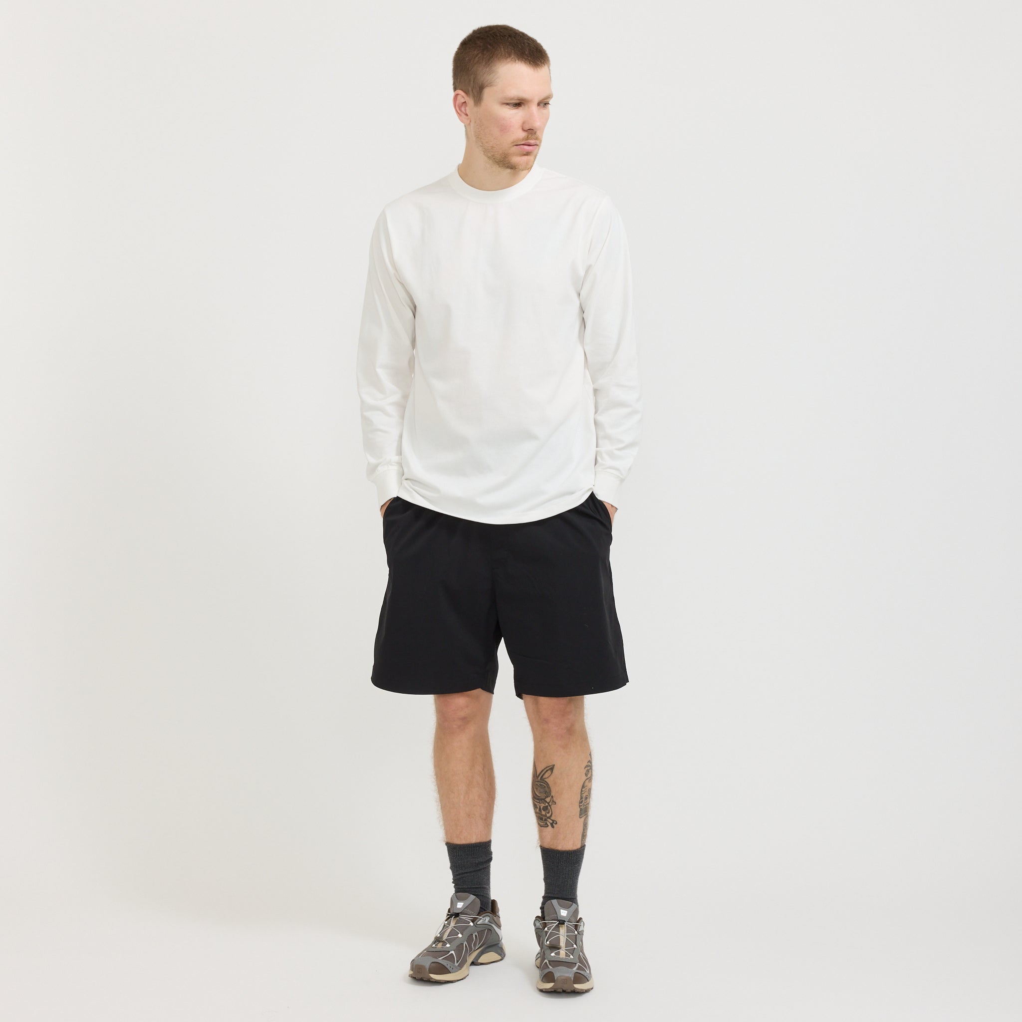 Snow Peak Typography L/S T-Shirt Off White