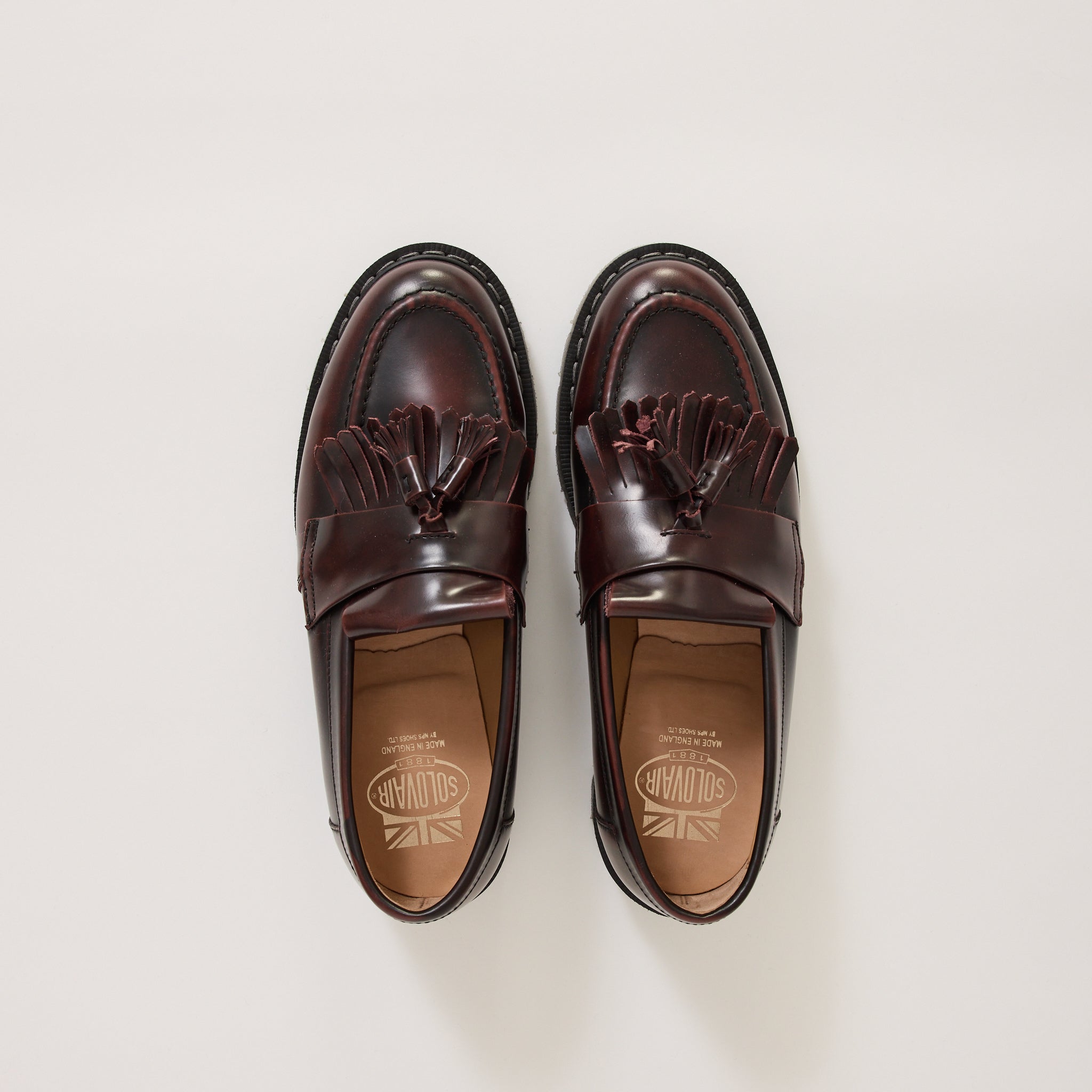 Hi Shine Tassel Loafer Burgundy Rub