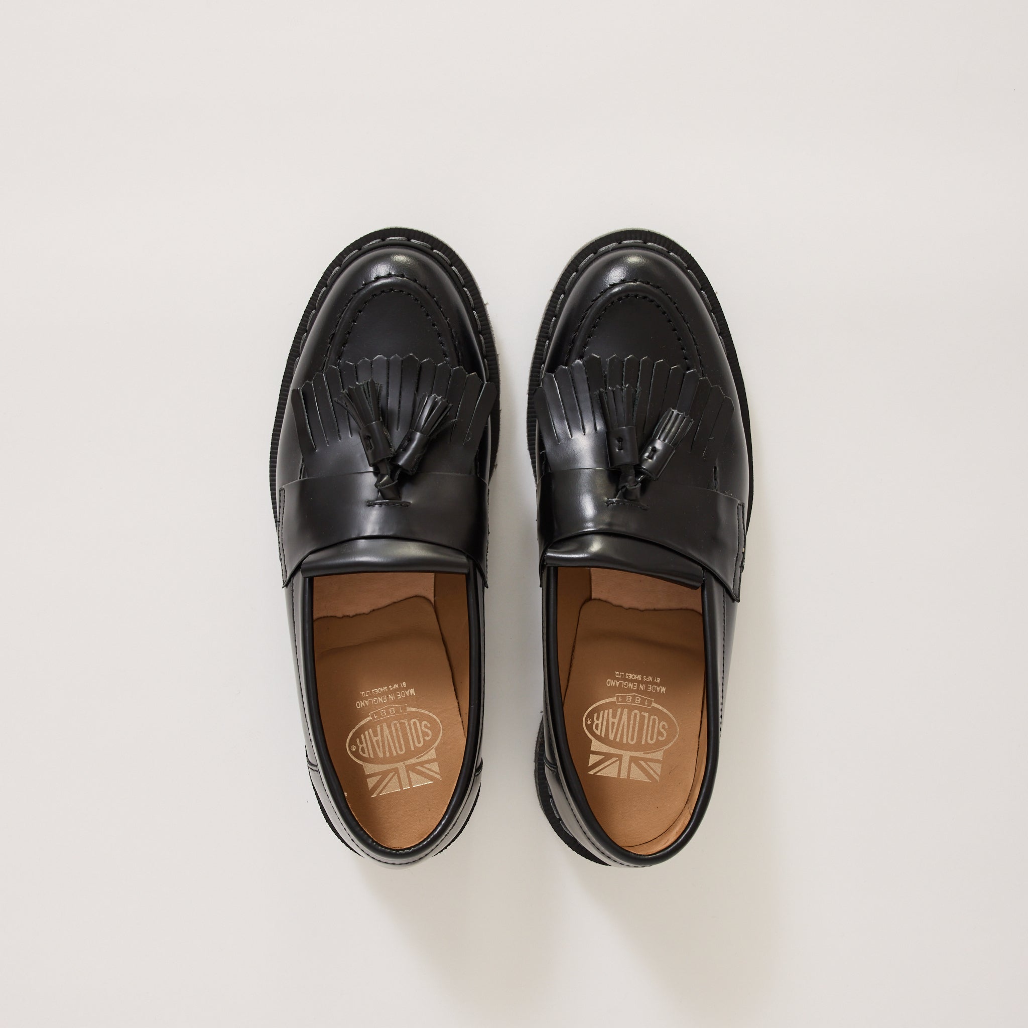 Solovair | Hi Shine Tassel Loafer Black | Maplestore
