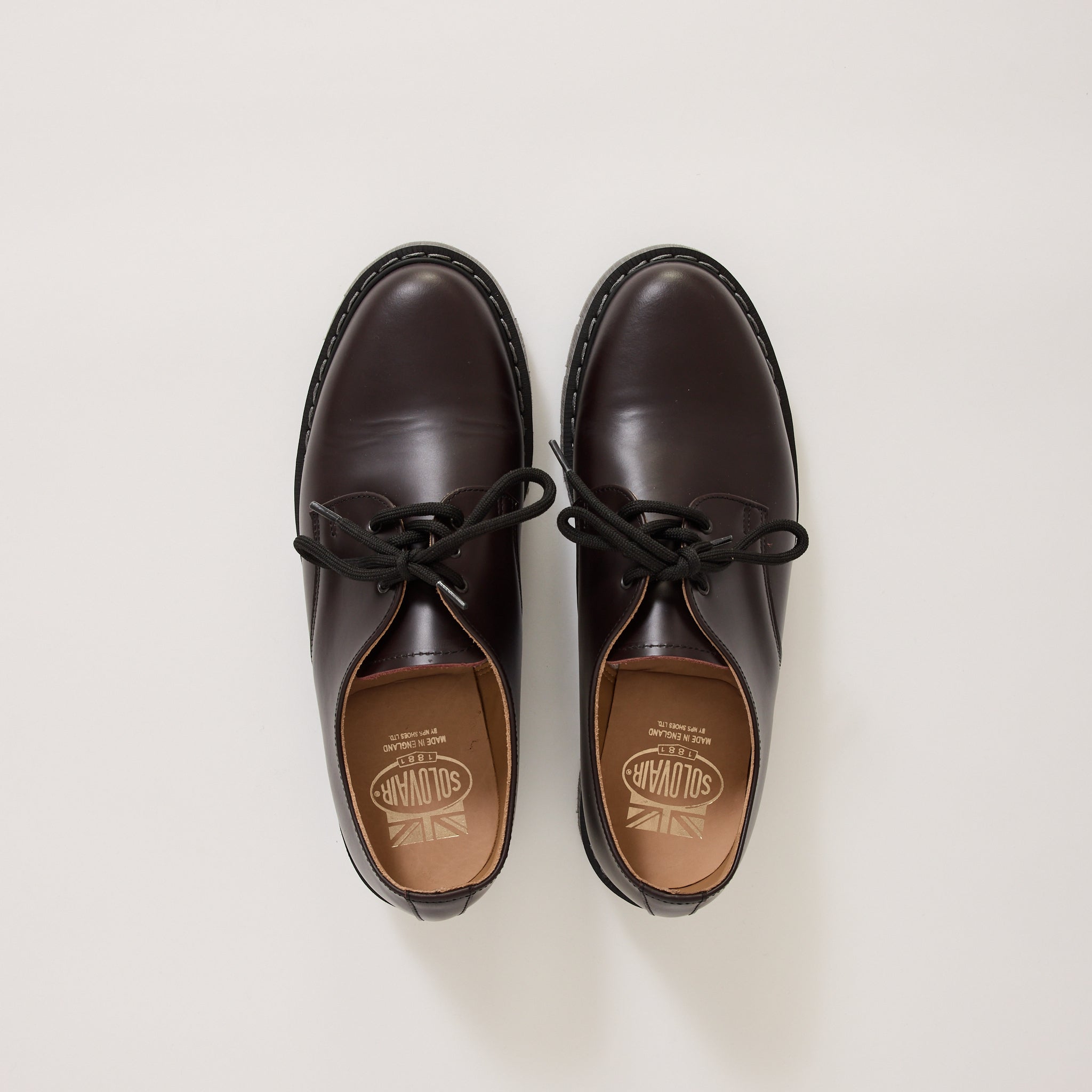 Solovair | Hi Shine Gibson Derby Dark Plum | Maplestore