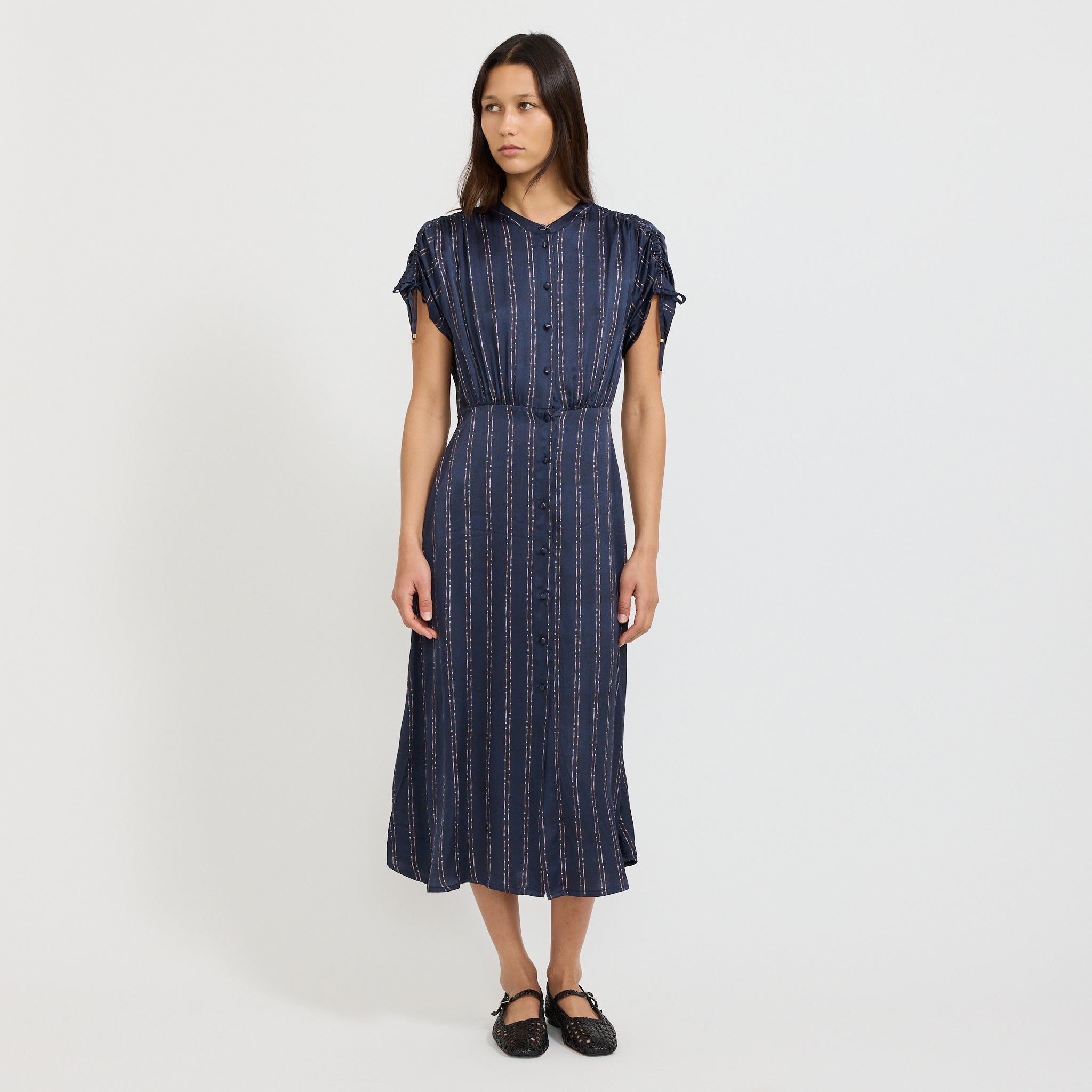 Nolong Dress Navy Plumik