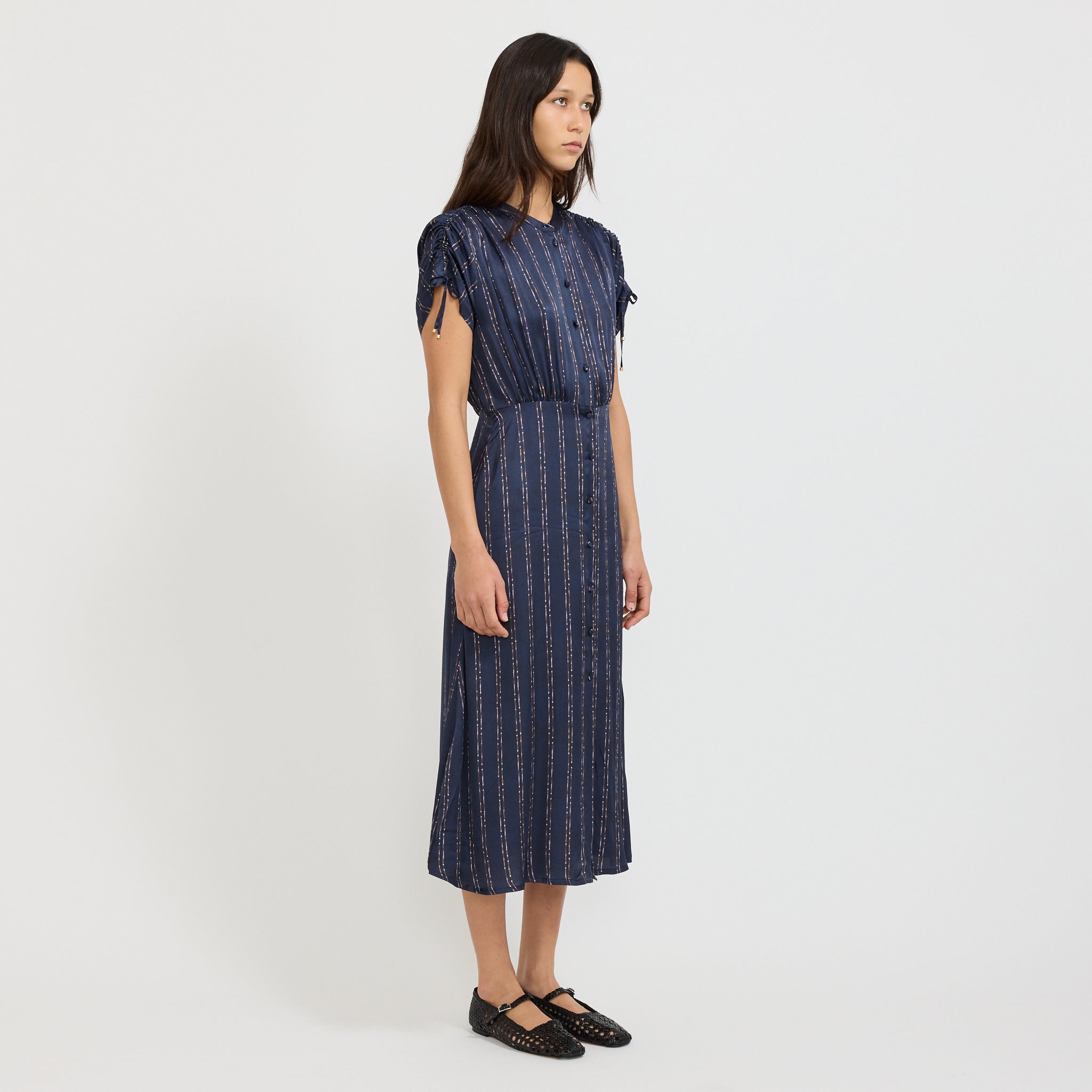 Nolong Dress Navy Plumik