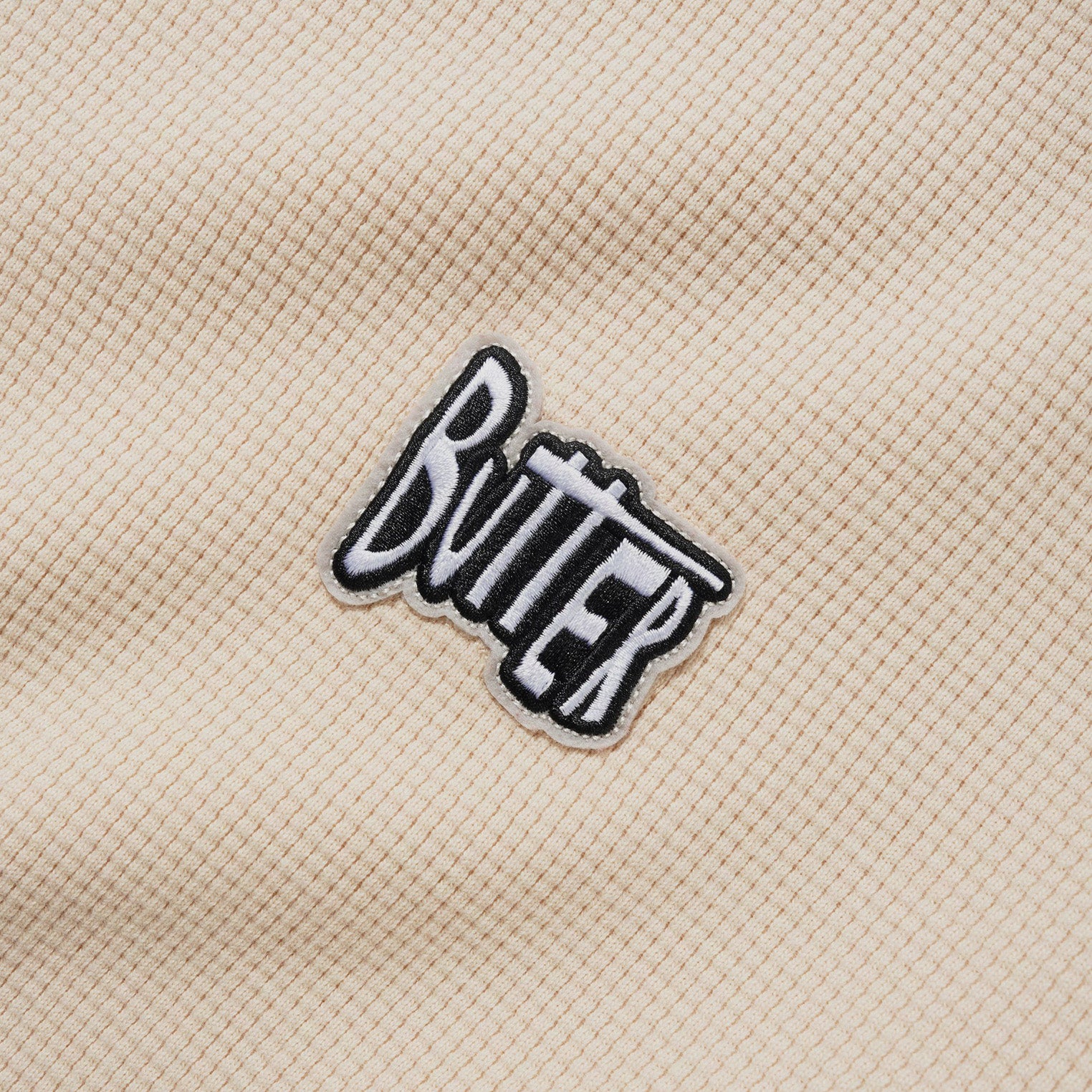 Sketch Waffle Crewneck Cream/Red