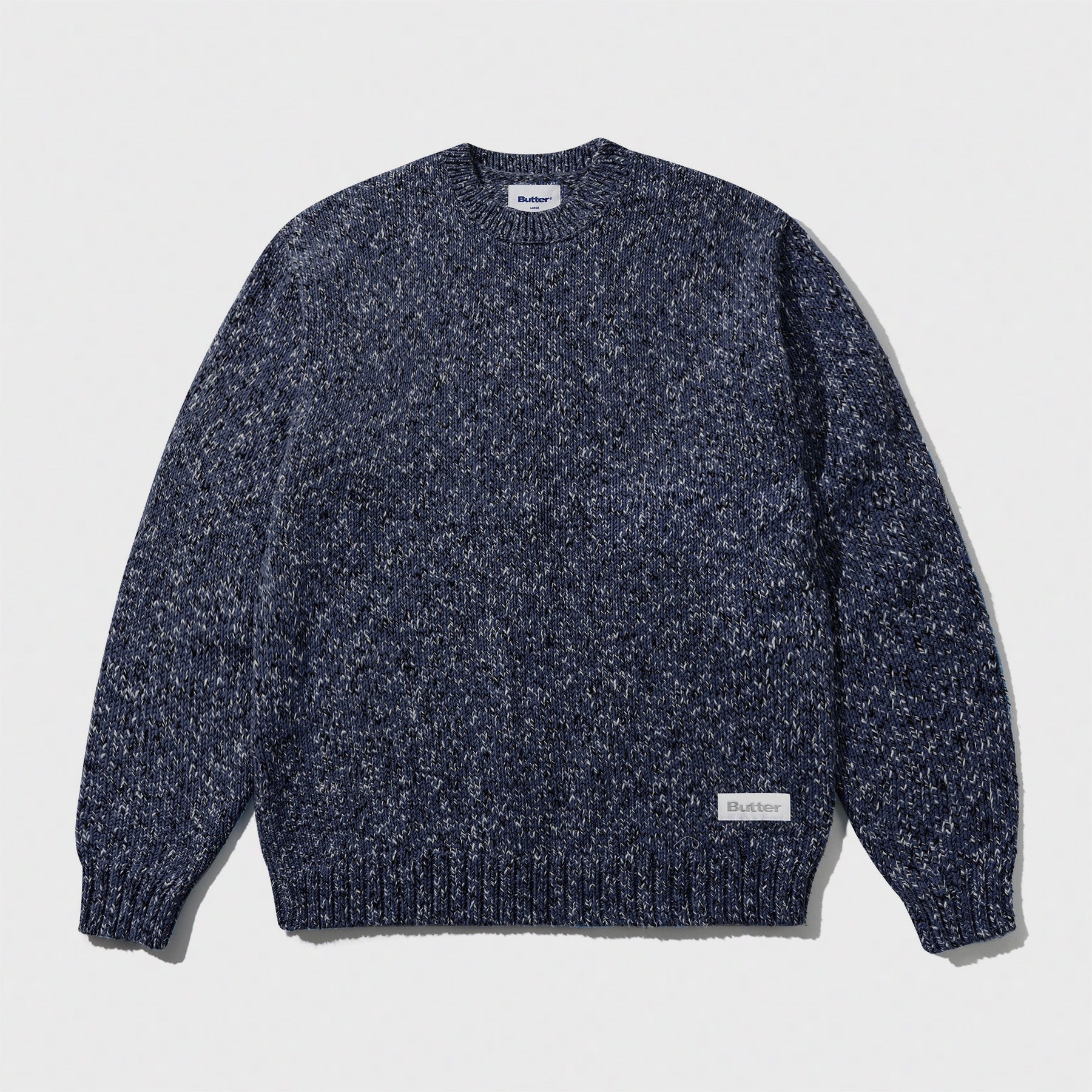 Speckle Knit Sweater Navy