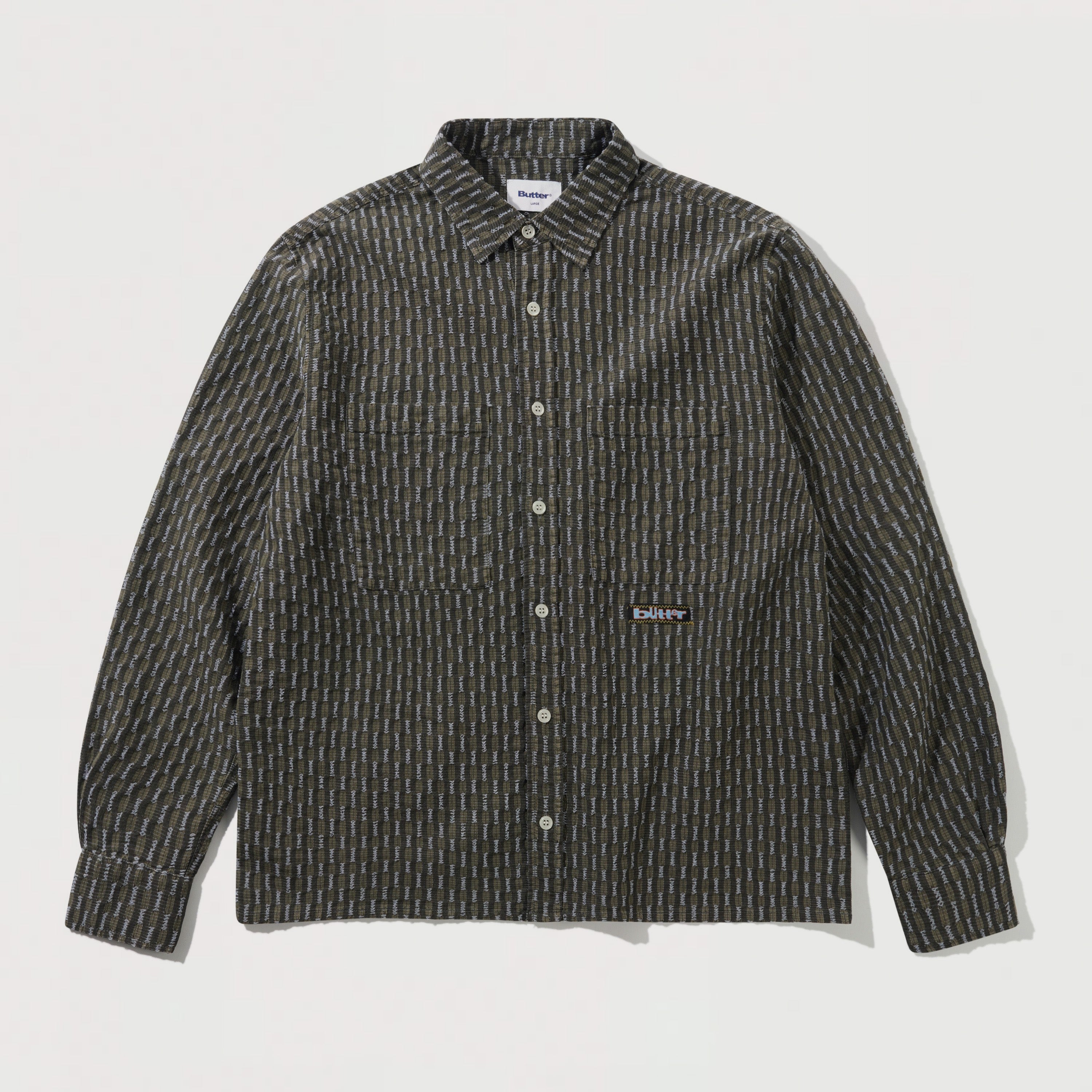 Butter Goods | Stitch Shirt Moss | Maplestore
