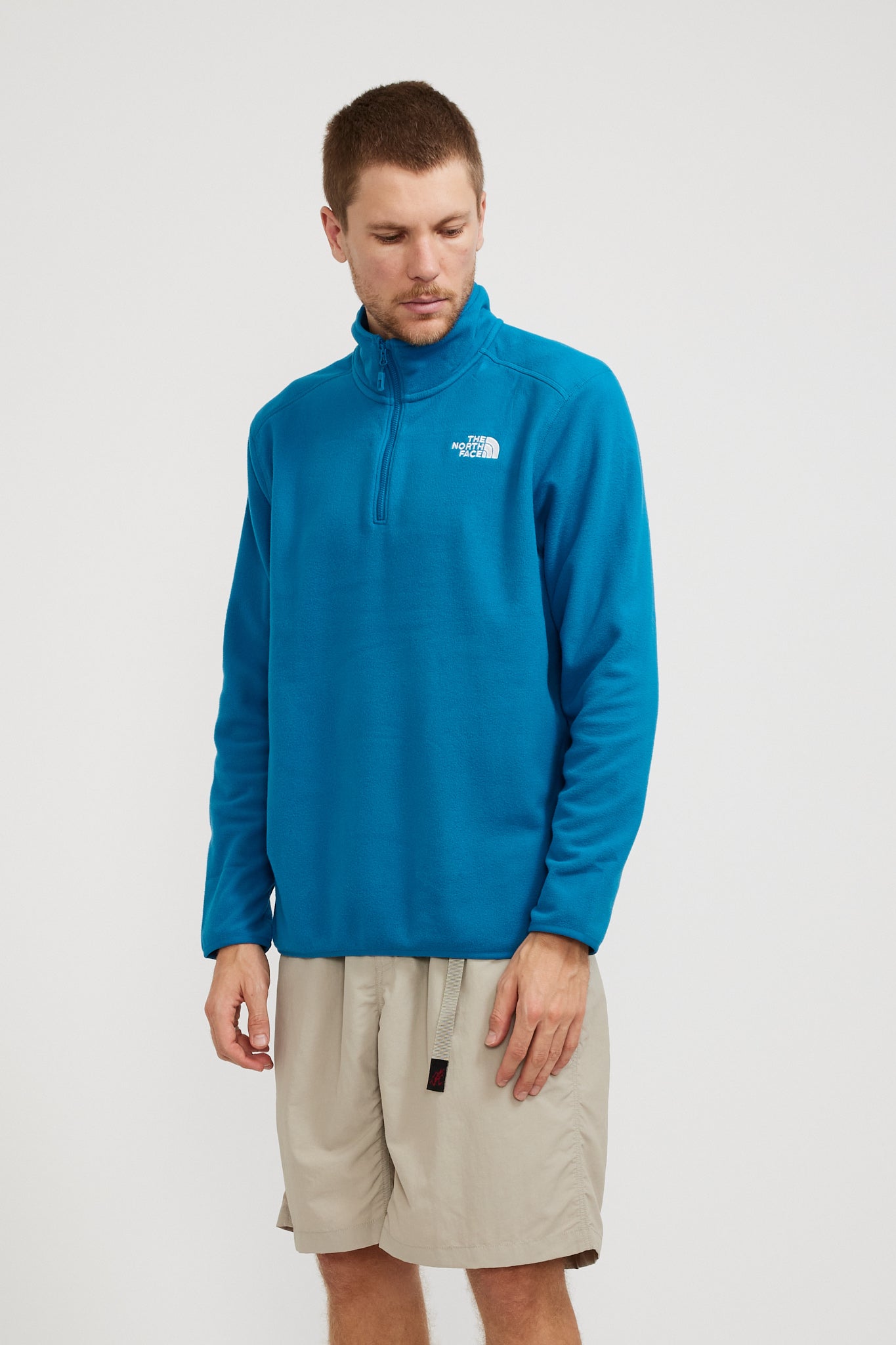 The North Face | 100 Glacier 1/4 Zip Fleece Adriatic Blue | Maplestore