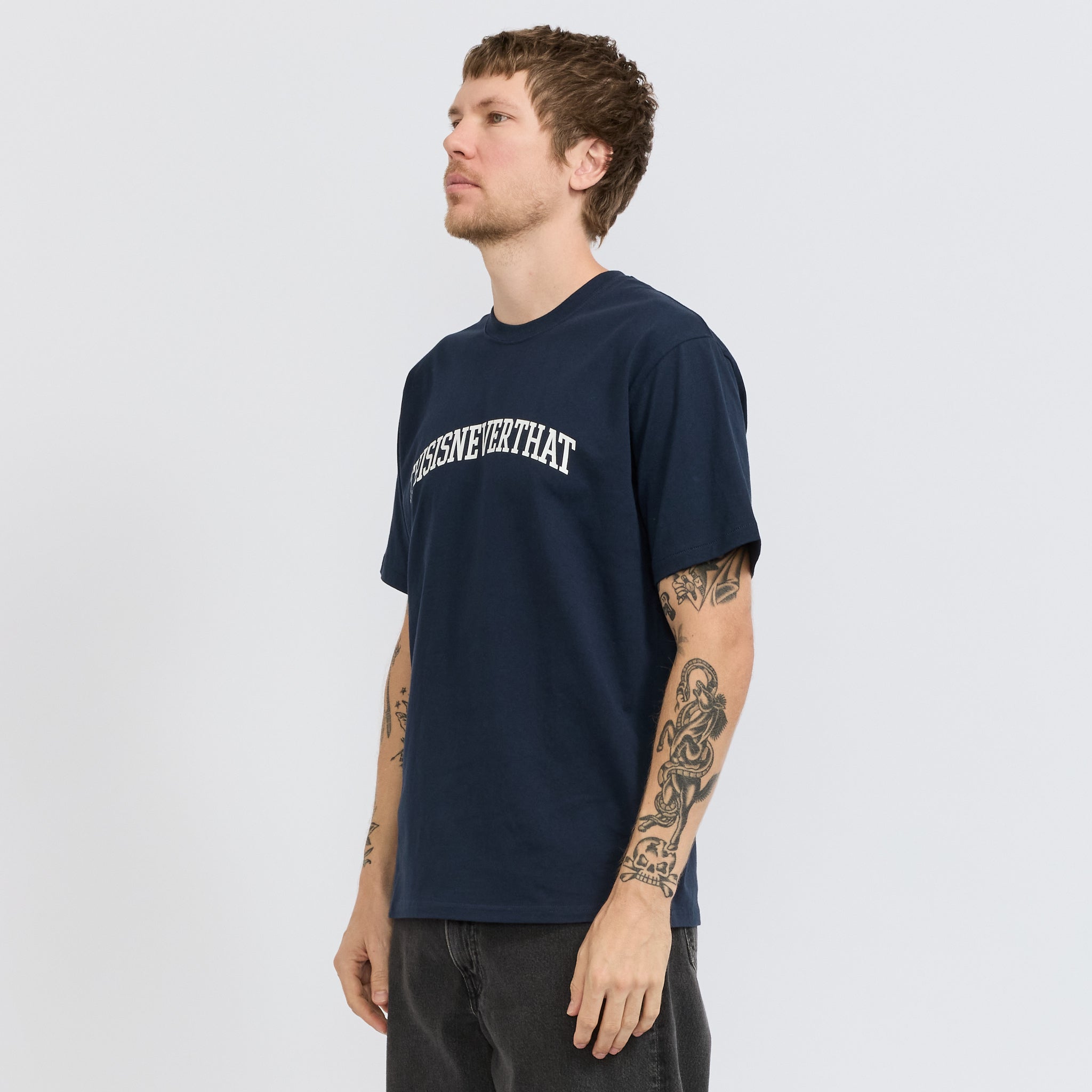 Arch-Logo Tee Navy