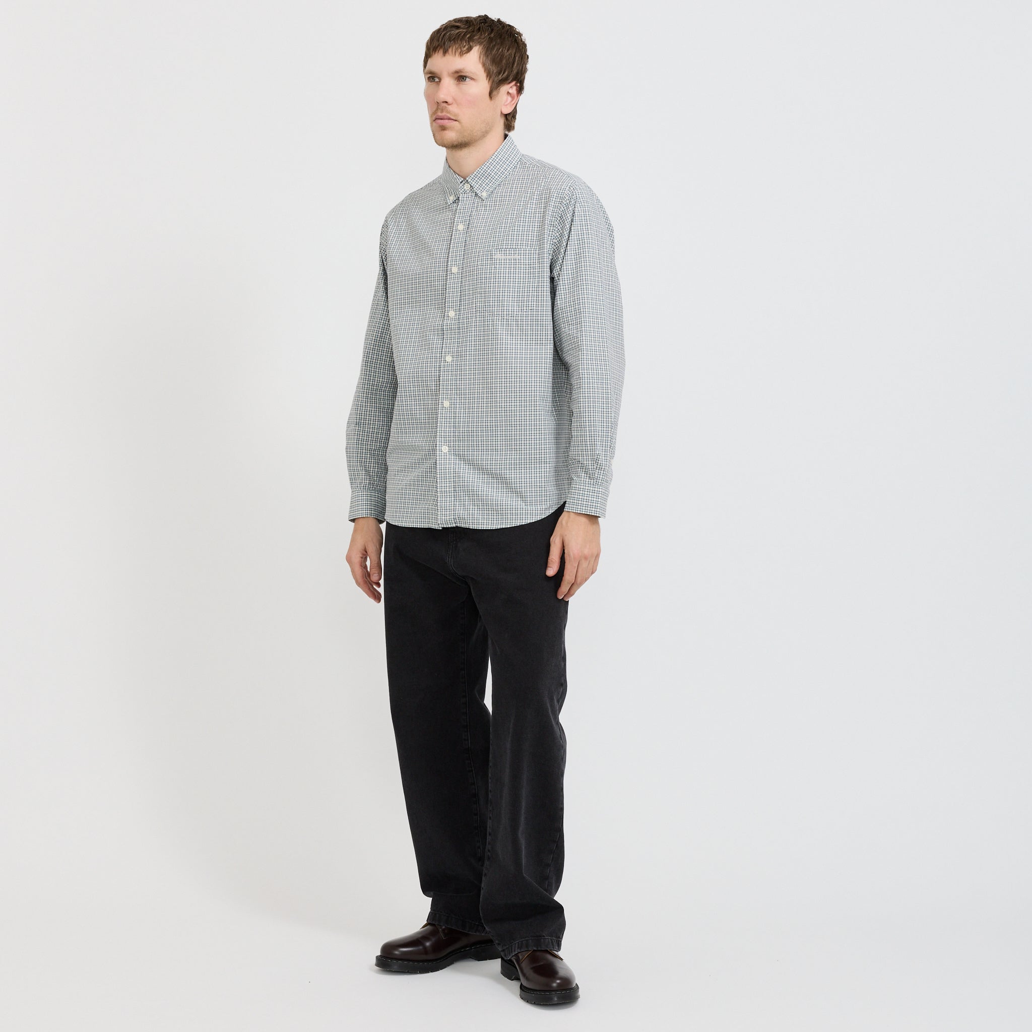 Lightweight Plaid Shirt Ivory