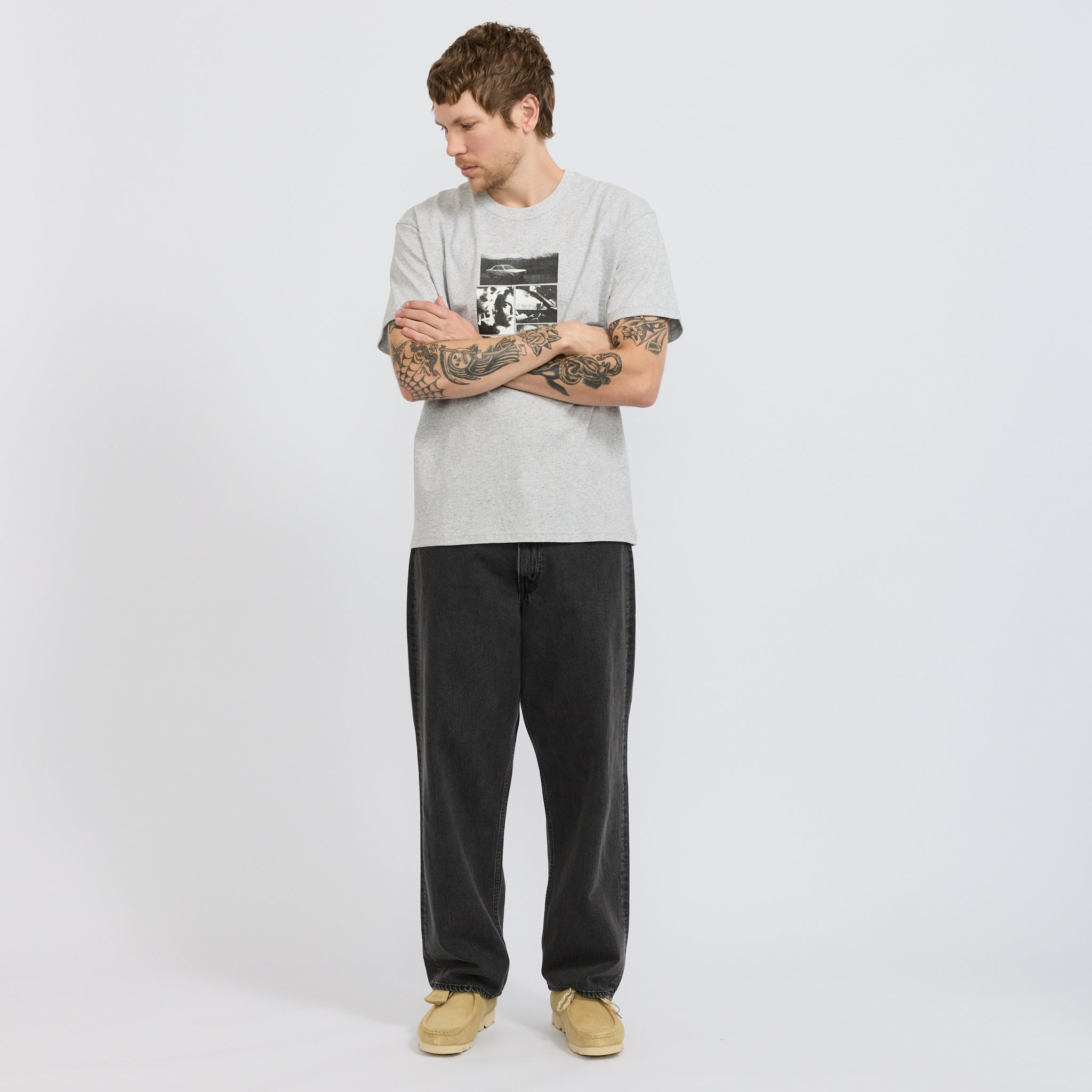 Scenes Tee Heather Grey