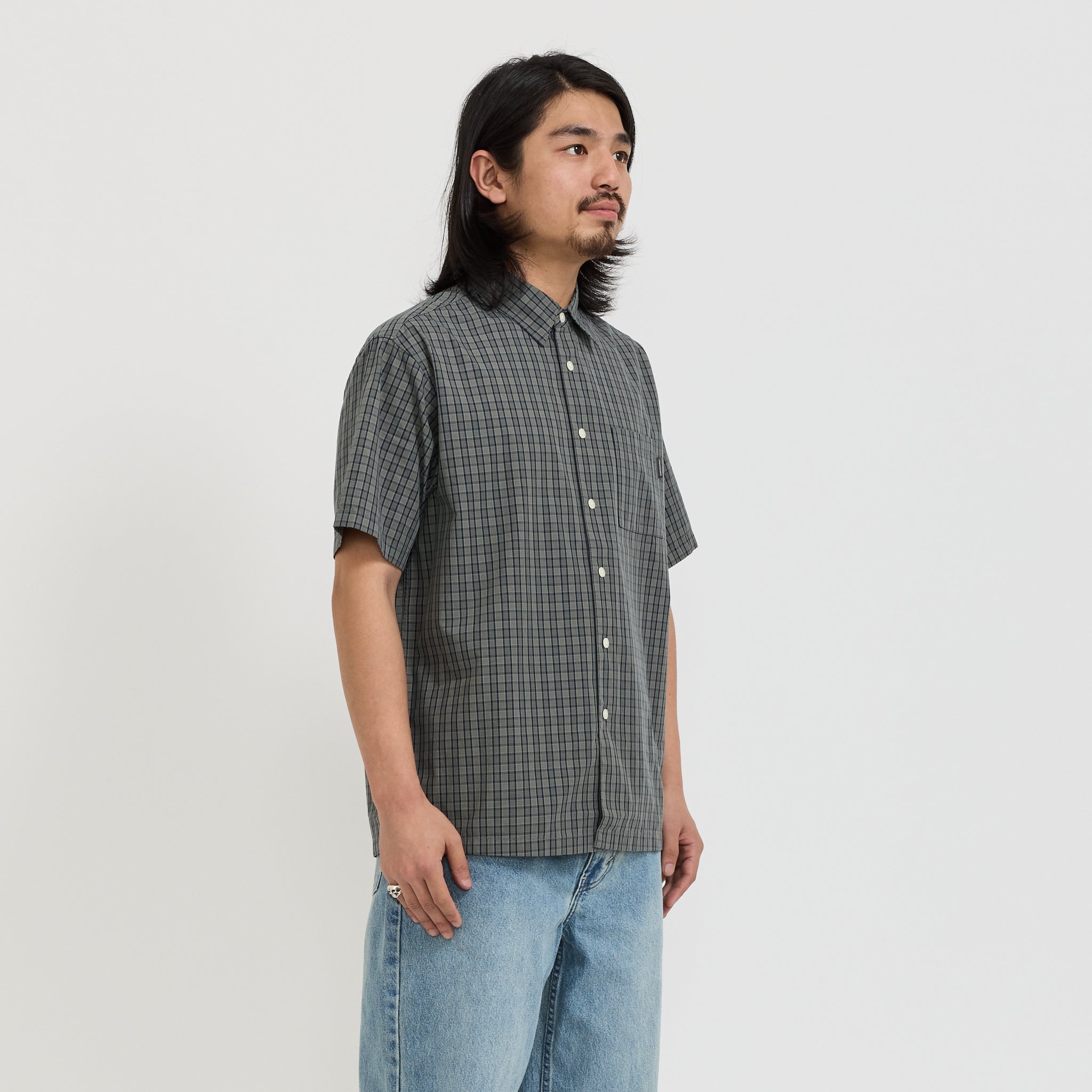 thisisneverthat | Check S/S Shirt Navy | Maplestore