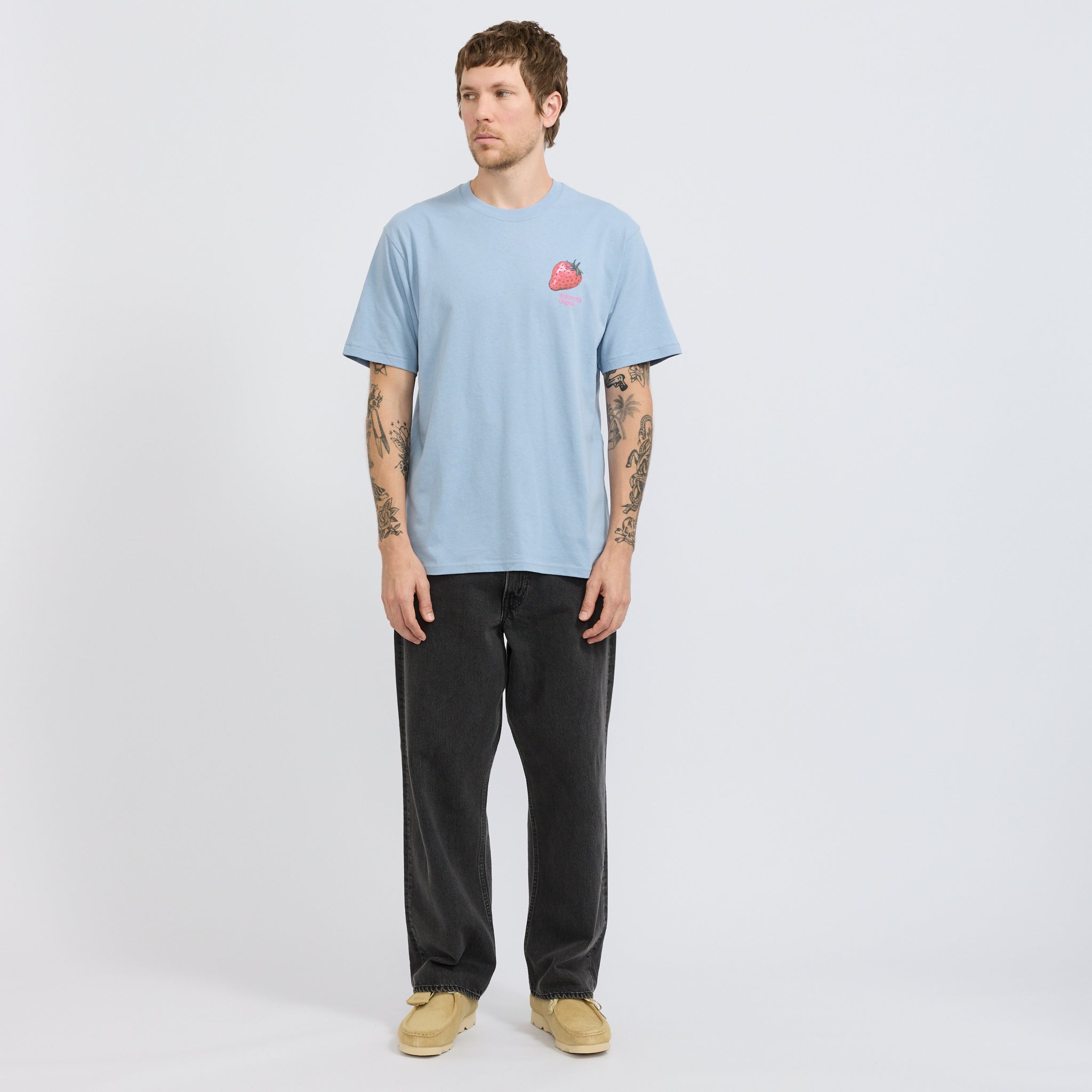 Strawberry Tee Lavender Grey