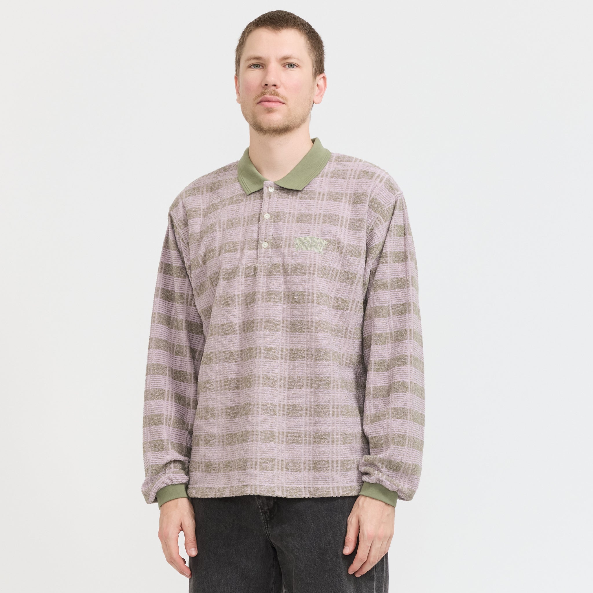 thisisneverthat | Striped Rugby L/S Top Light Olive | Maplestore